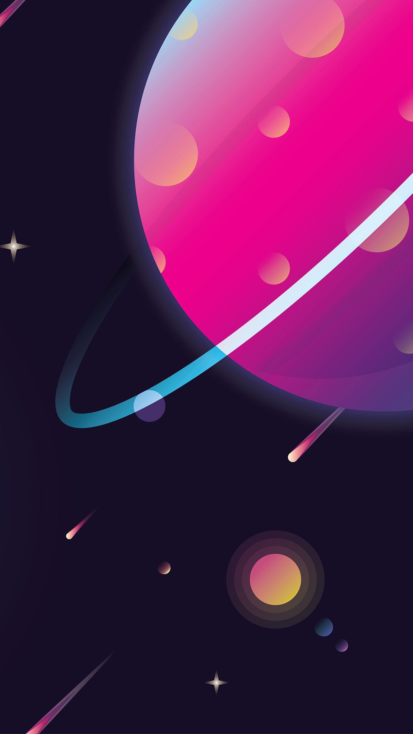 Solar System Planets Illustration 4K Wallpaper