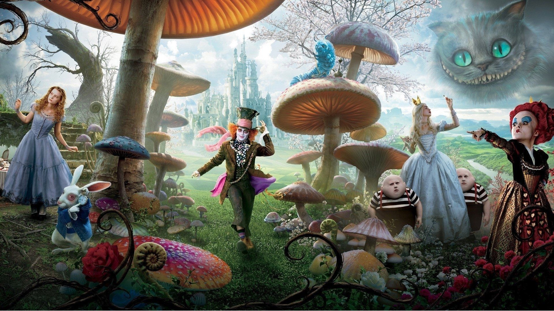 Top Alice In Wonderland Wallpaper FULL HD 1920×1080 For PC Background. Alice in wonderland characters, Alice in wonderland poster, Adventures in wonderland