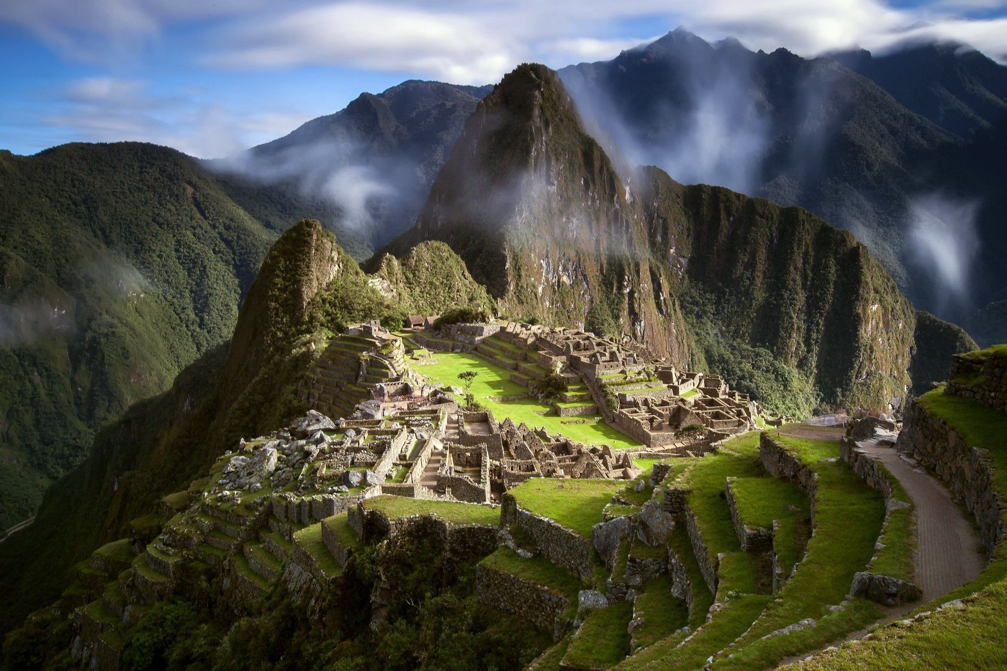 Machu Picchu, Mountains, Landscape, Peru, South America Wallpaper. Machu picchu, Picchu, Aerial photo