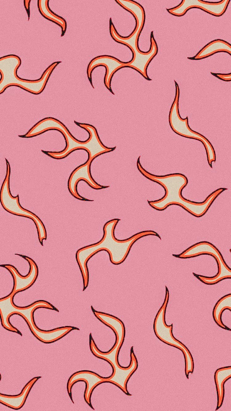 pink flames wallpaper