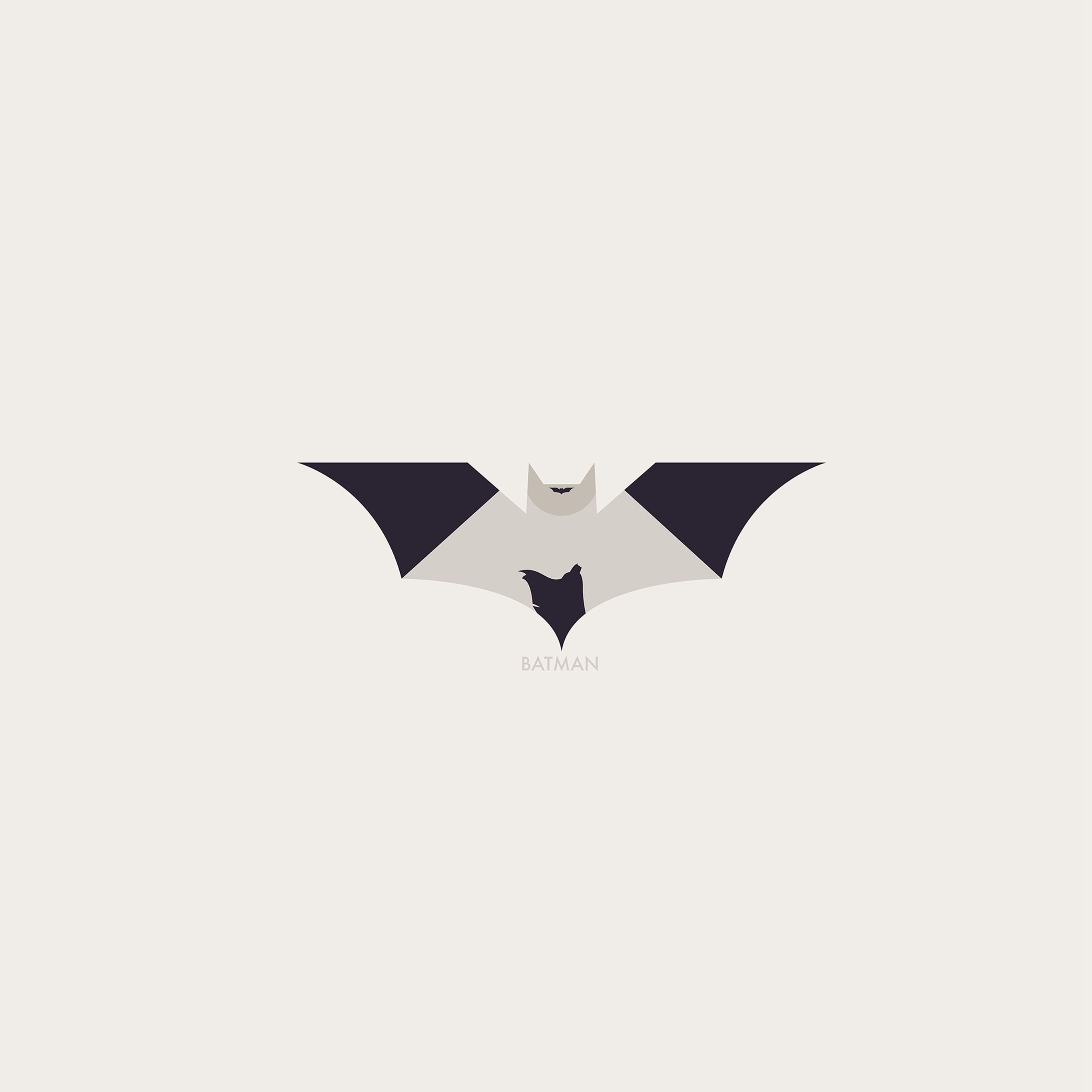Batman Minimal Logo Illust Art iPad Pro Wallpaper Free Download