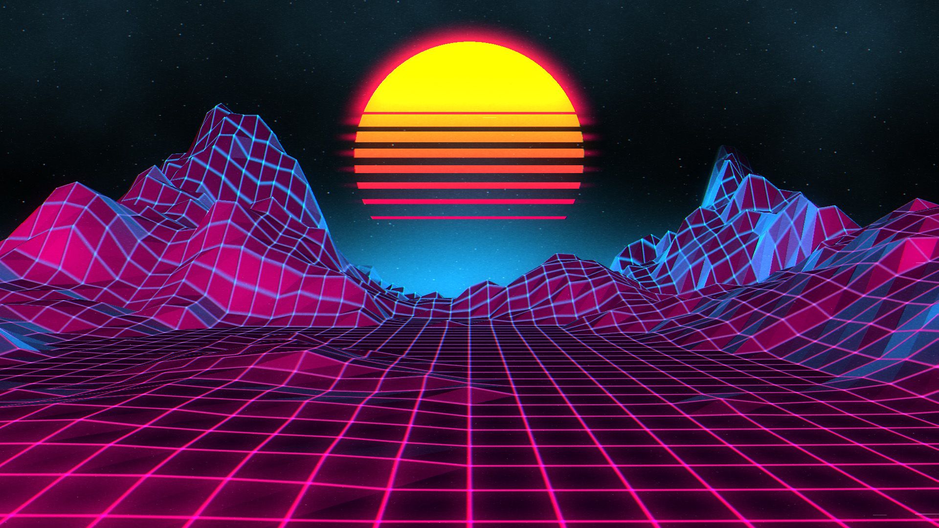 Neon Sunset Wallpapers Engine.