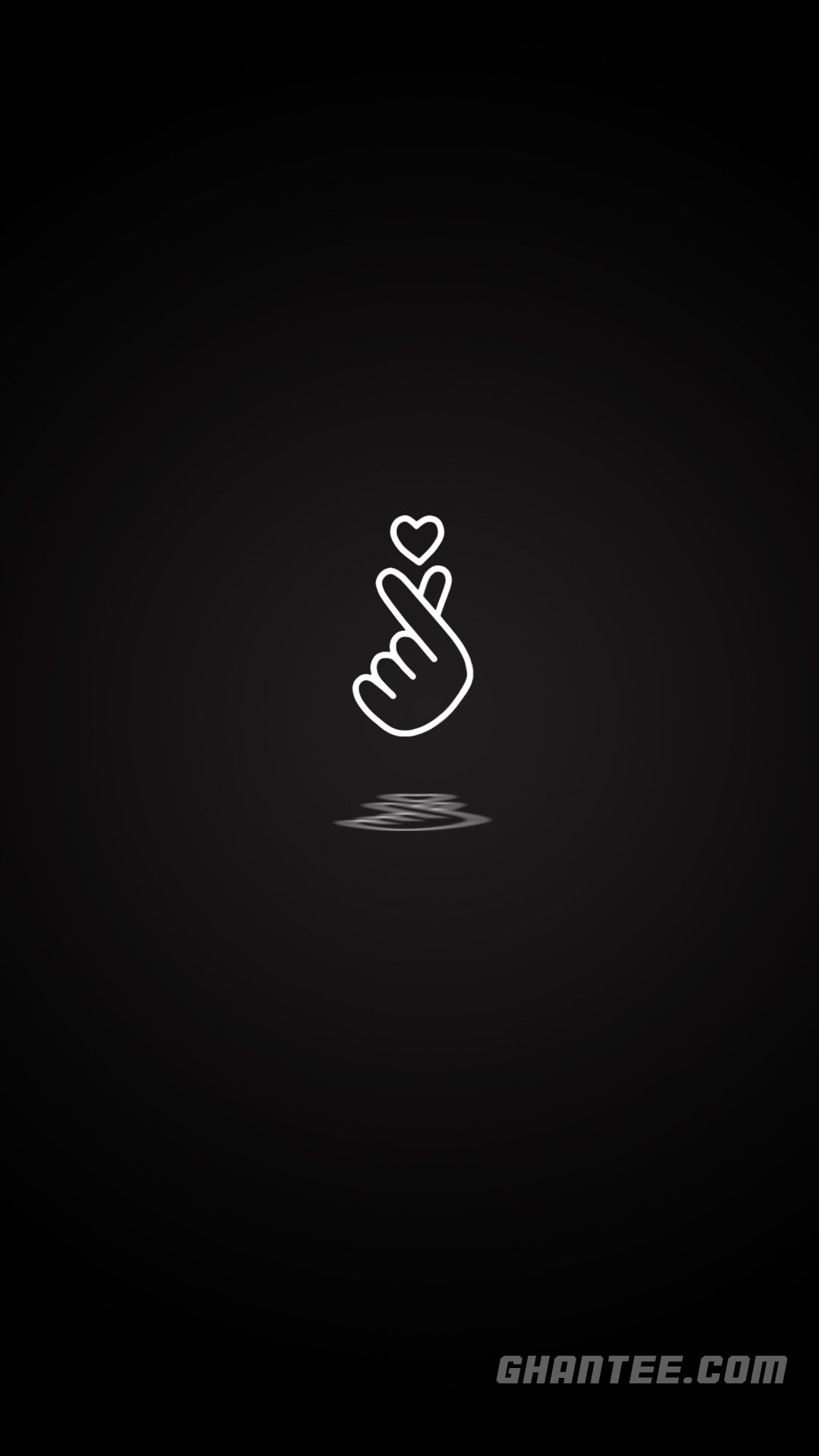 heart icon minimalist black and white HD phone wallpaper
