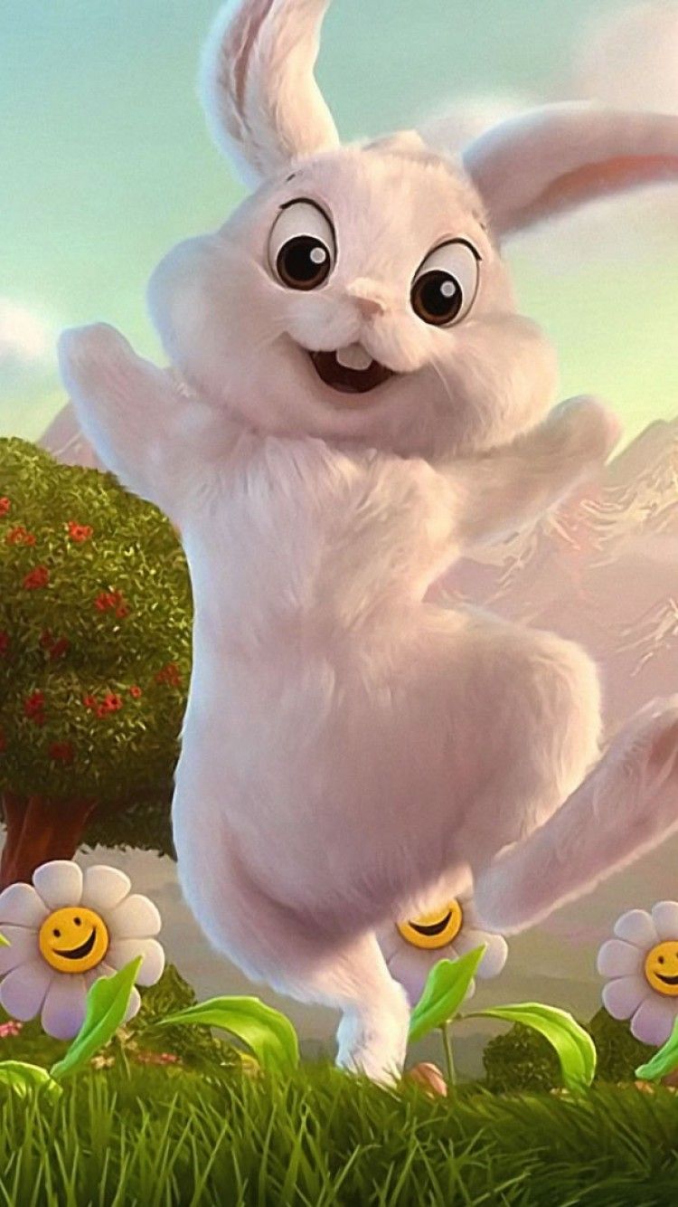 Cute Bunny Cartoon Wallpaper iPhone HD For Android