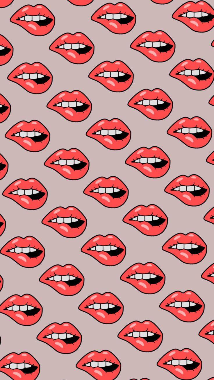 FUN LIPS PATTERN. Cute patterns wallpaper, Lip wallpaper, Aesthetic iphone wallpaper