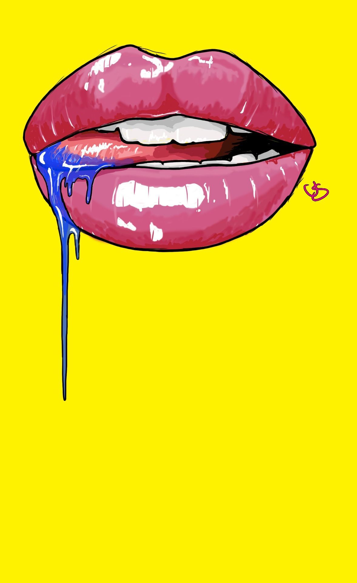 Aesthetic Lips Drawing