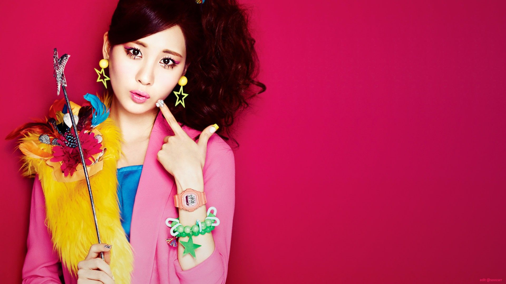 Brunettes, Women, Close Up, Eyes, Baby, Models, Fashion, Girls Generation SNSD, Long Hair, Clocks, Celebrity, Black Eyes, Asians, Seohyun, Korean, K Pop, Faces Wallpaper
