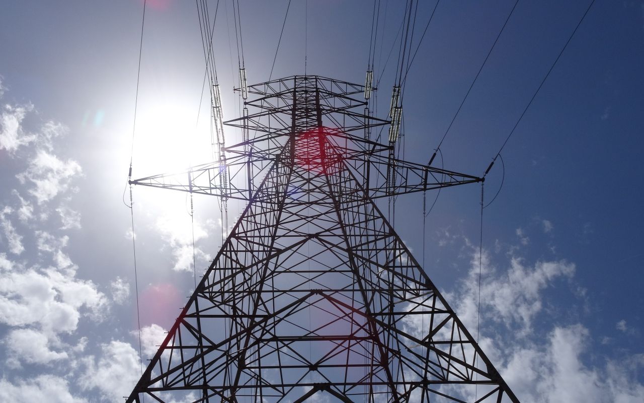 High Voltage Power Line Desktop Wallpaper 1280x800