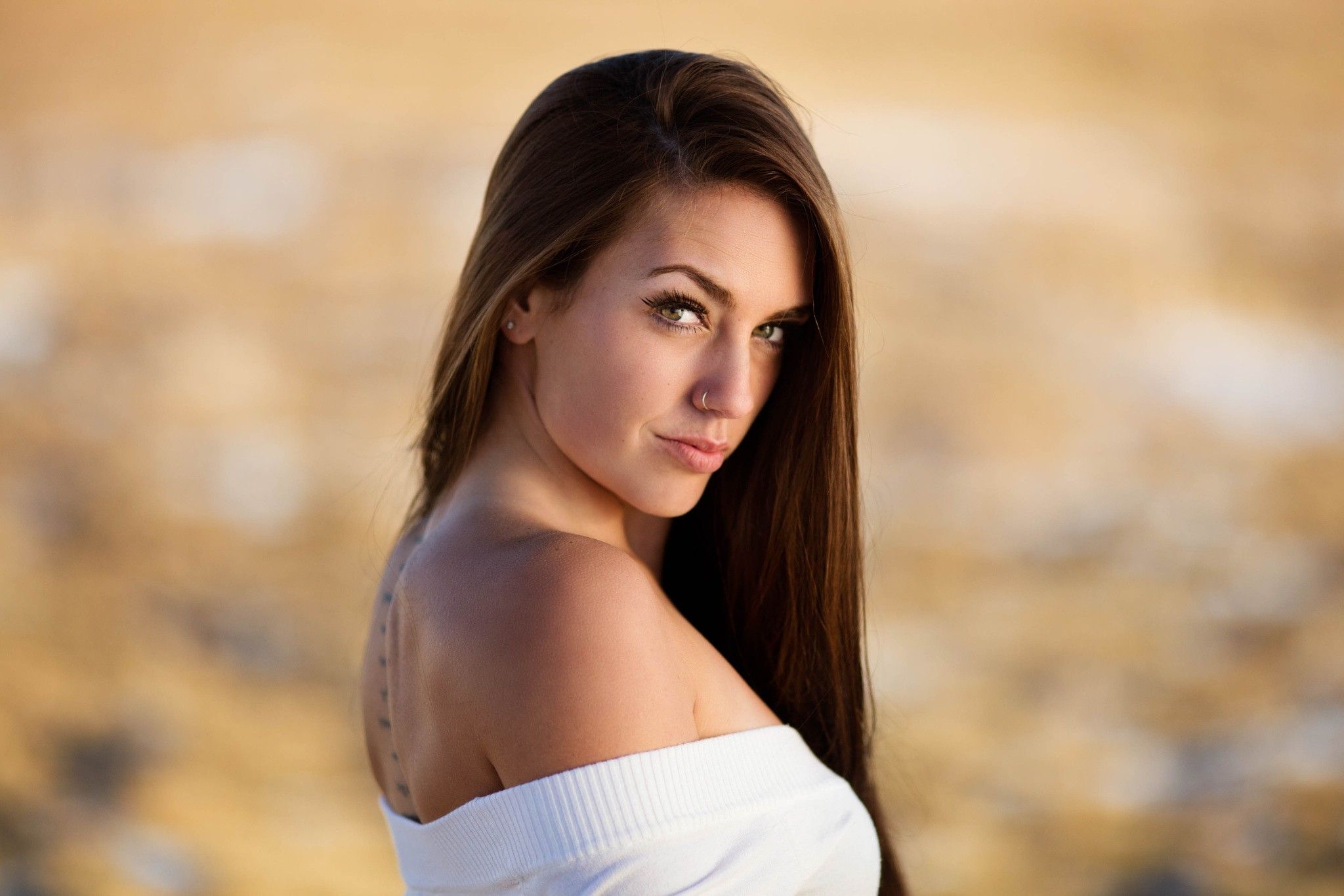 women, Model, Tattoo, Portrait, Nose .wallup.net