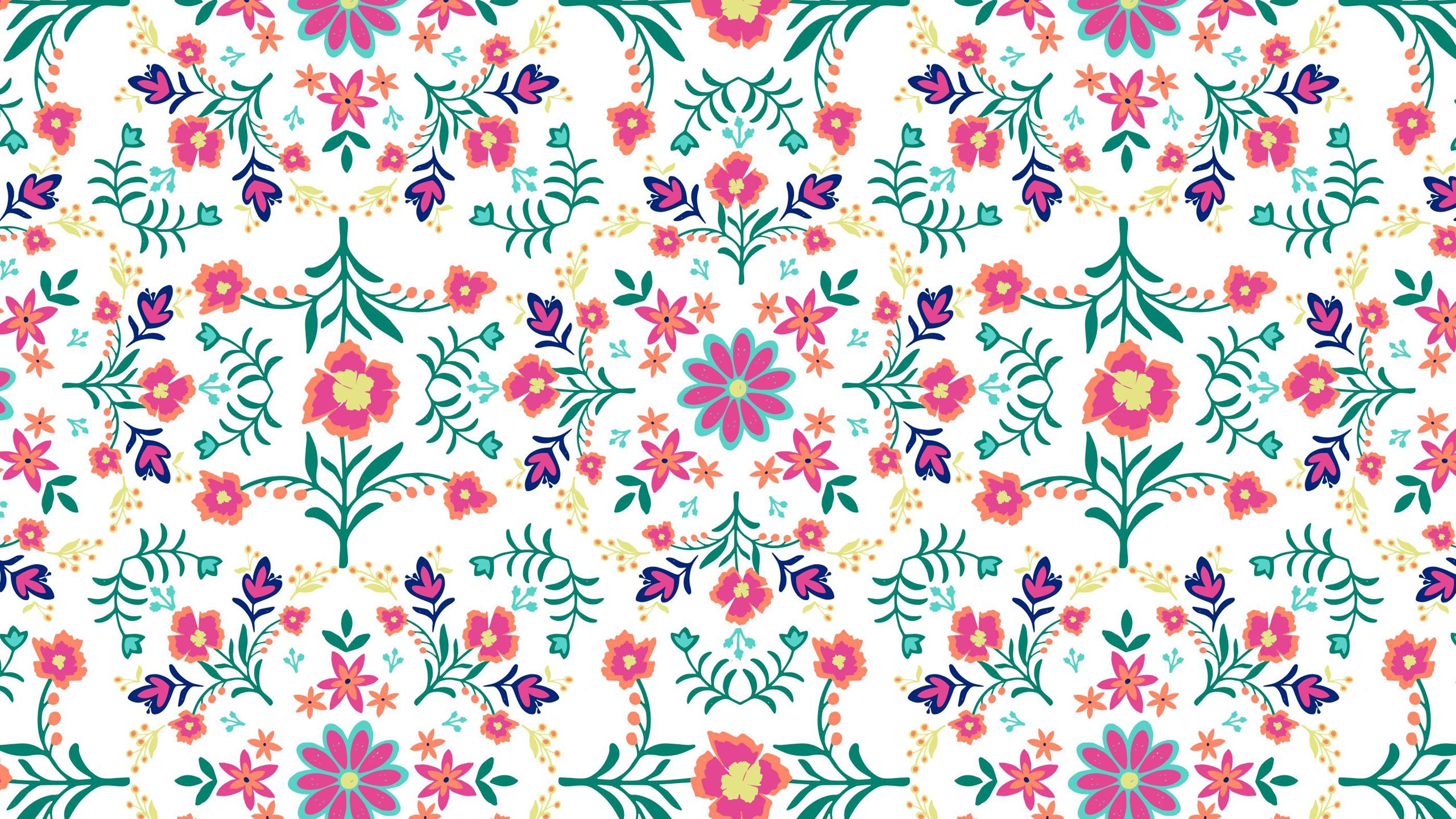 Floral Pattern HD Boho Aesthetic Wallpaper
