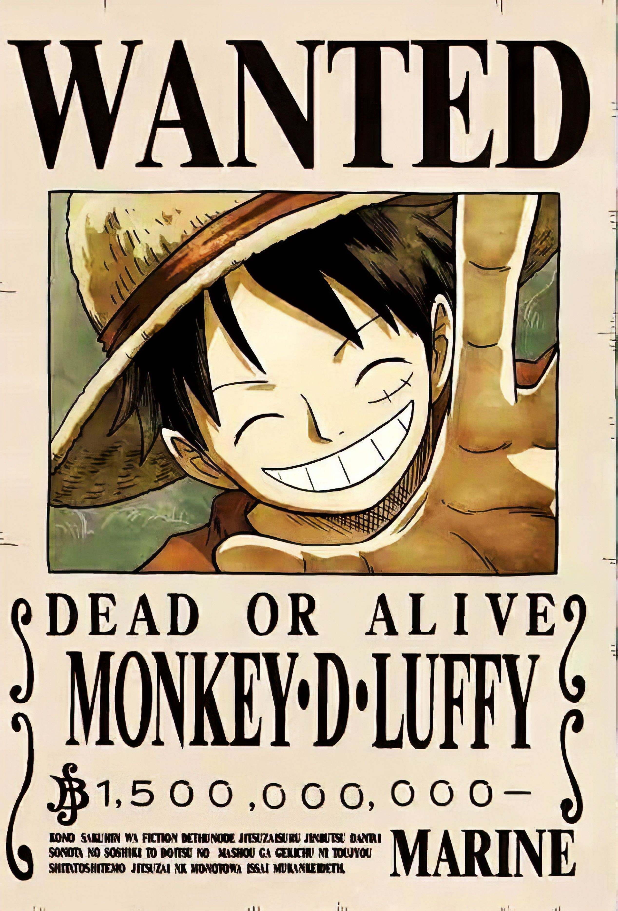 Wanted Poster Of Monkey D. Luffy Wallpapers Wallpaper Cave