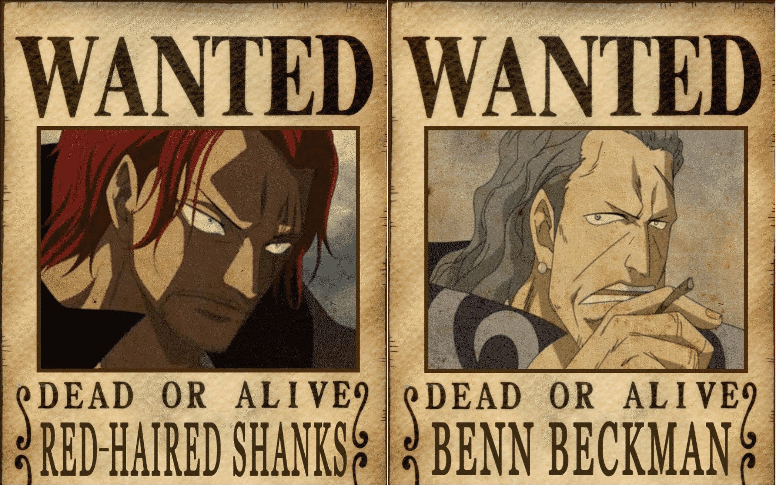 2560x One Piece Shanks Crew Wallpaper Full HD Piece Wanted Poster Shanks