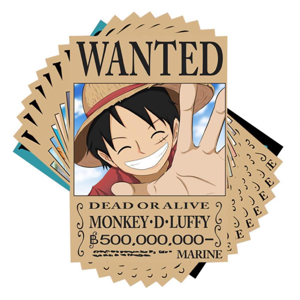 luffy wanted poster