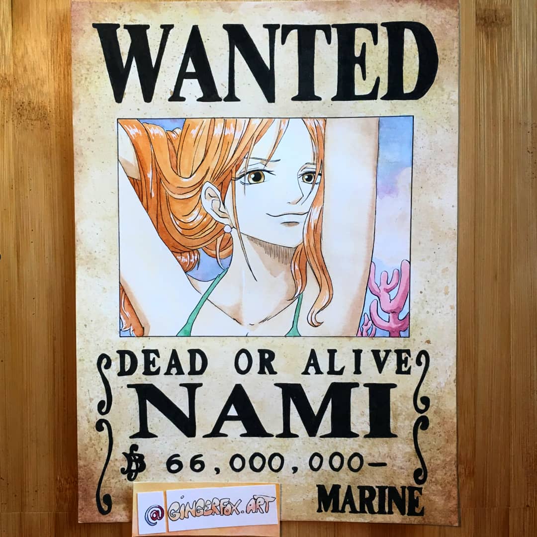 Nami Watercolour Wanted Poster