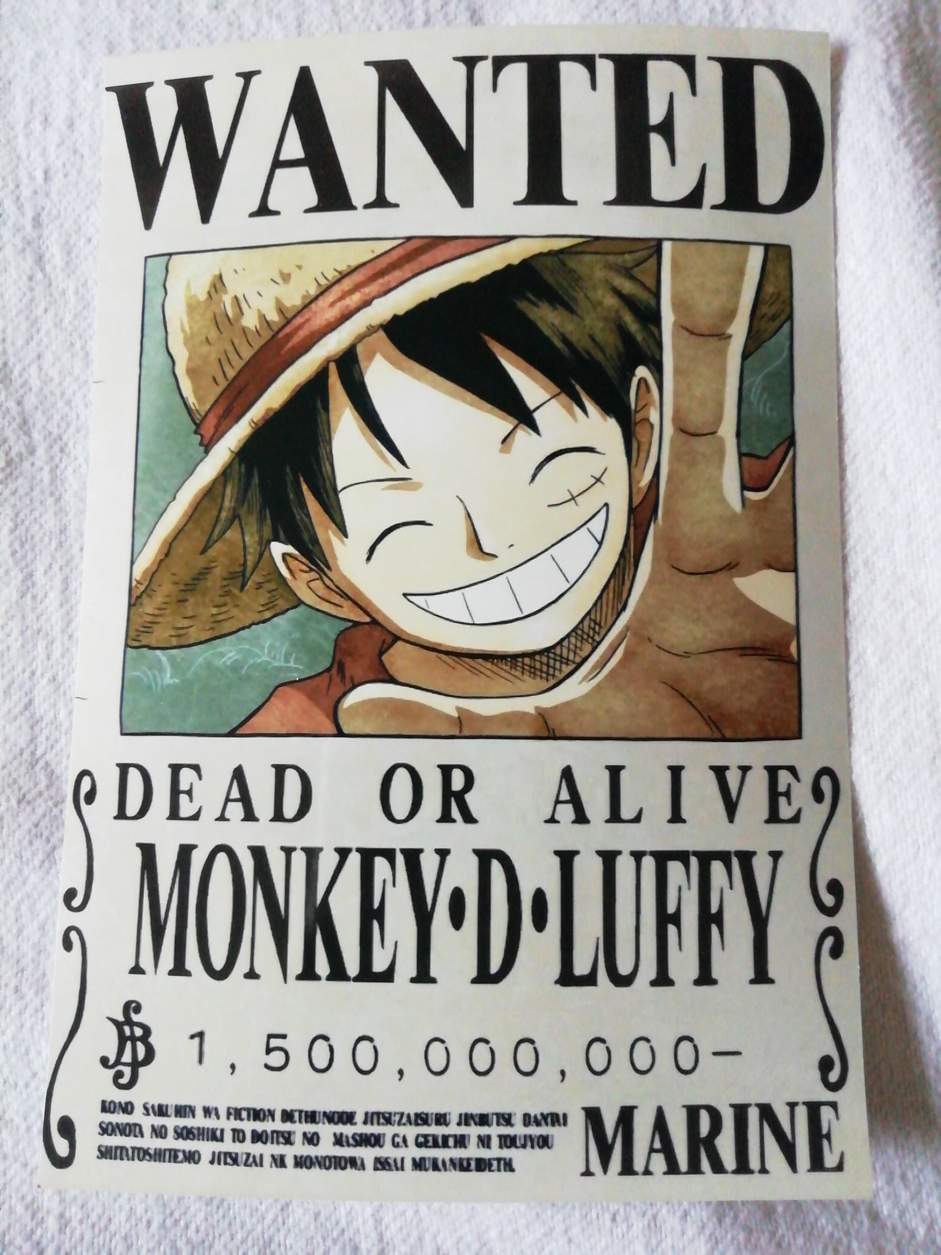 Luffy Wanted Poster Wallpapers - Wallpaper Cave