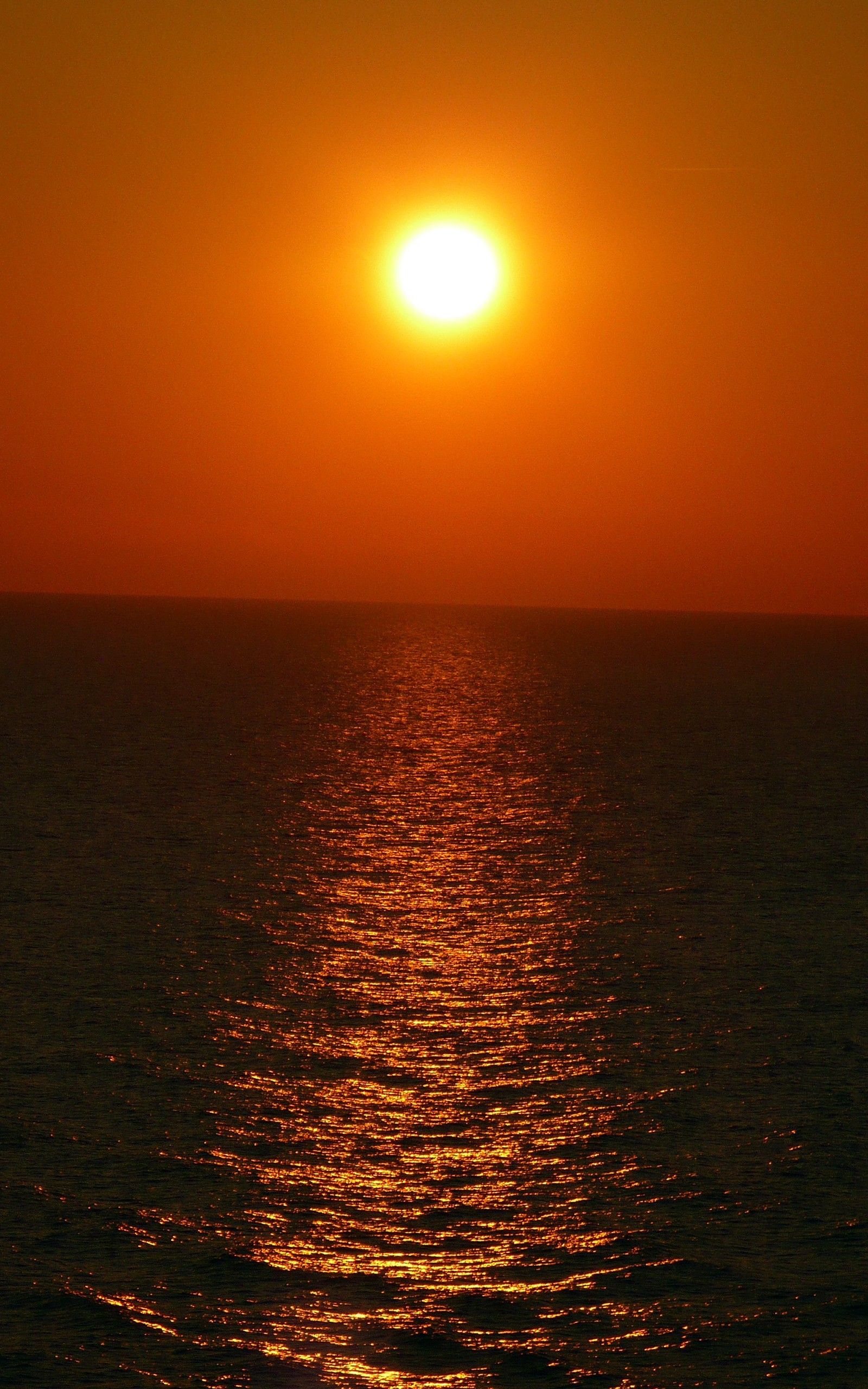sunset, Sea, Horizon, Portrait display .wallup.net