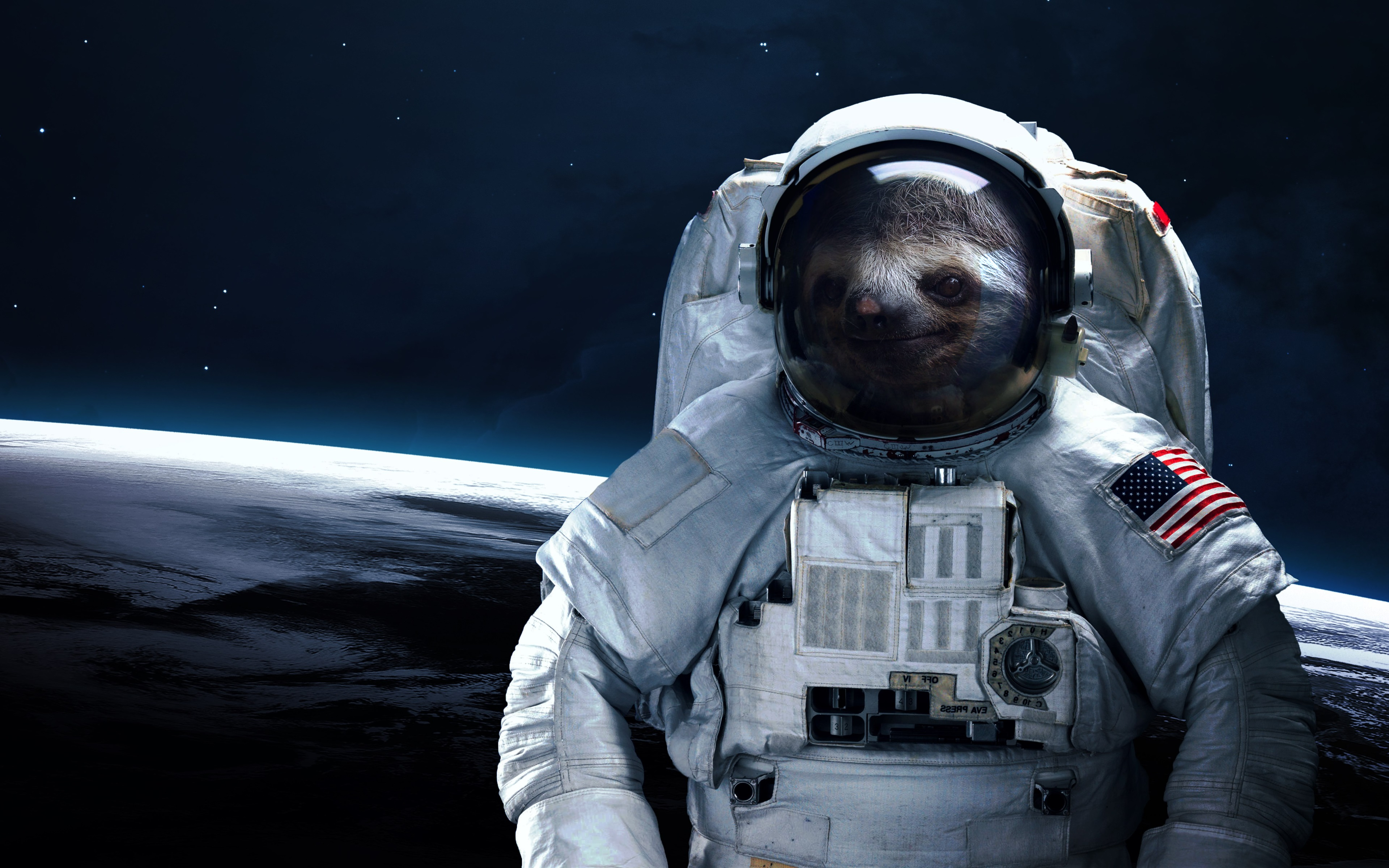 Sloth Astronaut [3840x2160], wallpaperreddit.com