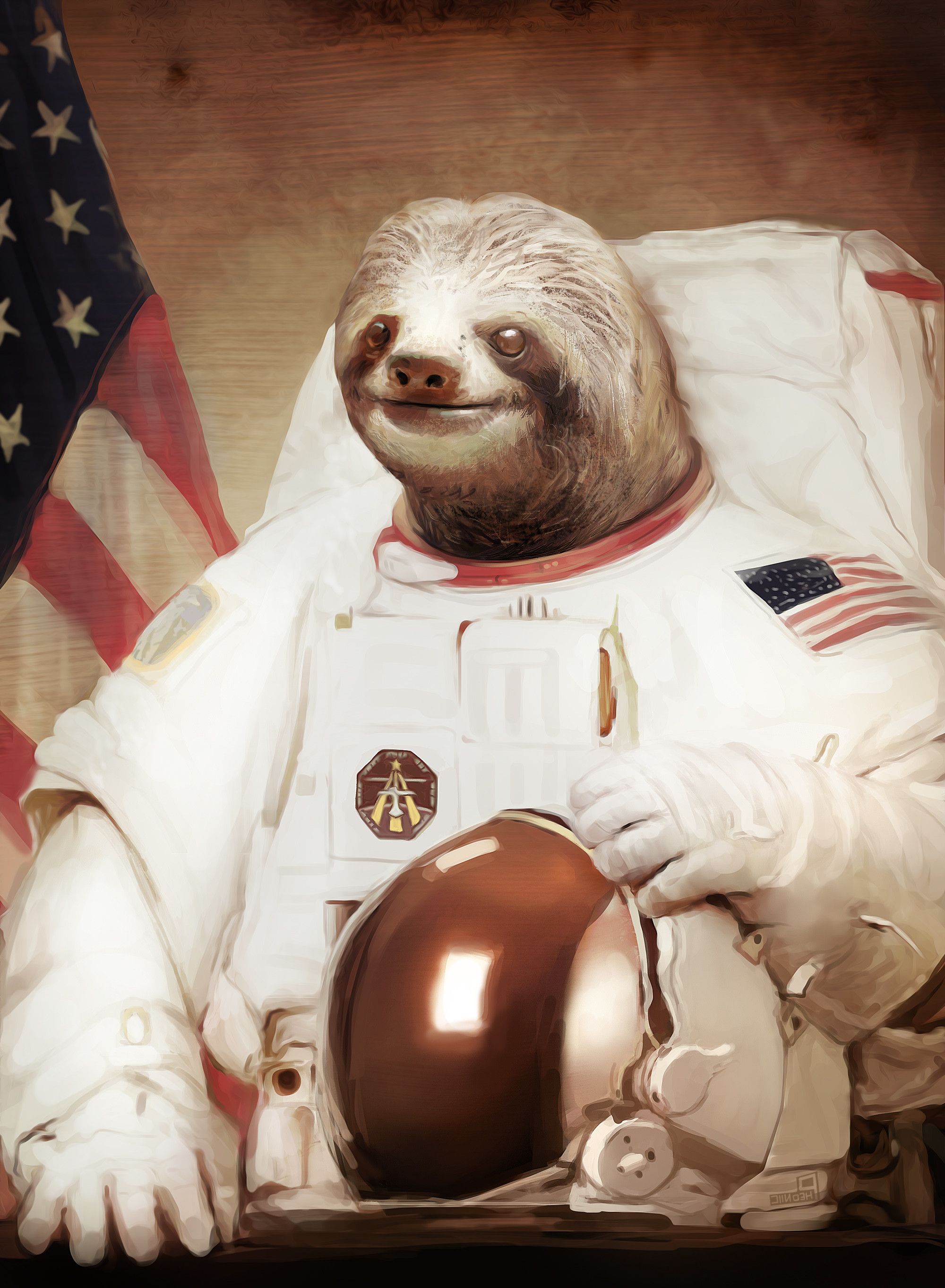 Sloth Astronaut Wallpaper .teahub.io