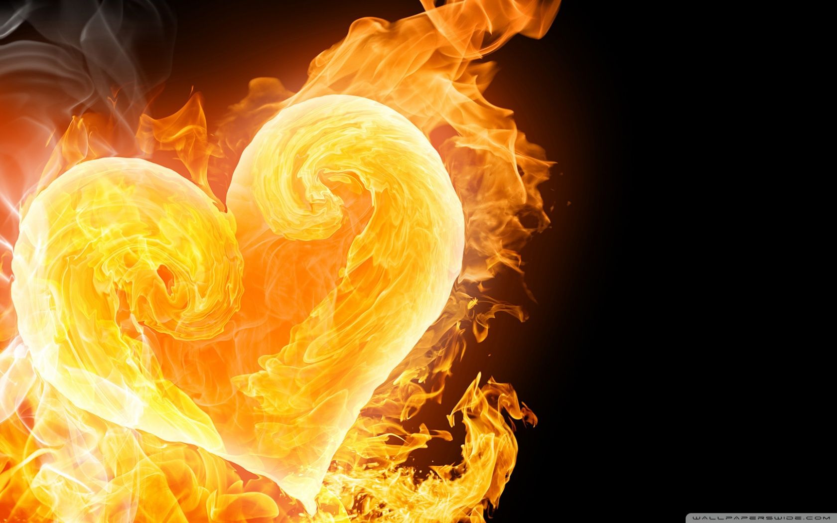 Amazing Flaming Heart Ultra HD Desktop .wallpaperwide.com