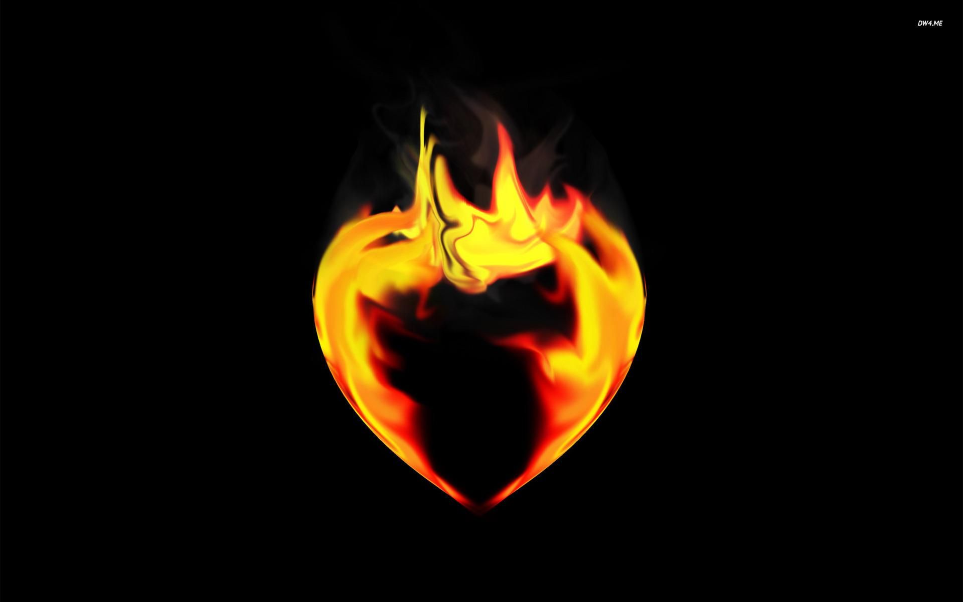 Flaming Fire Heart Wallpaper .itl.cat