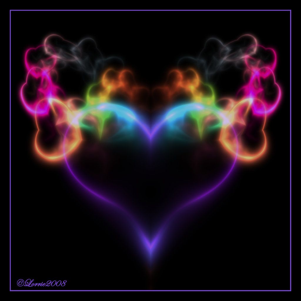 Flaming Neon Heart by Colliemom on .com