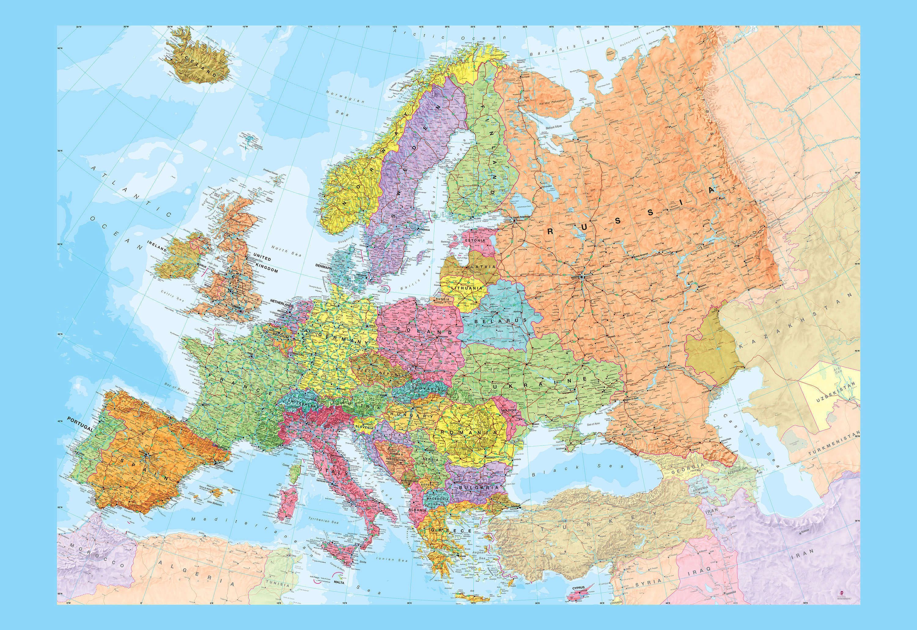 Europe Map Wallpaper Free Europe Map Background
