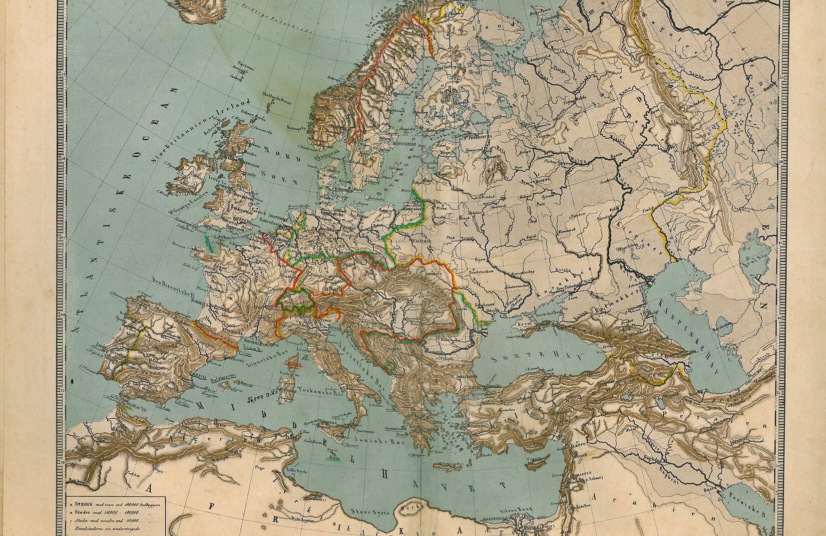 Antique Map of Europe Wallpaper Mural .muralswallpaper.com