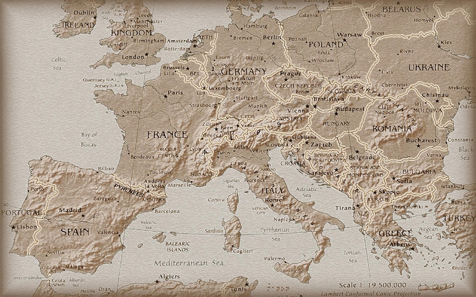 Map Wallpaper: Europe Map H D wallpaper !