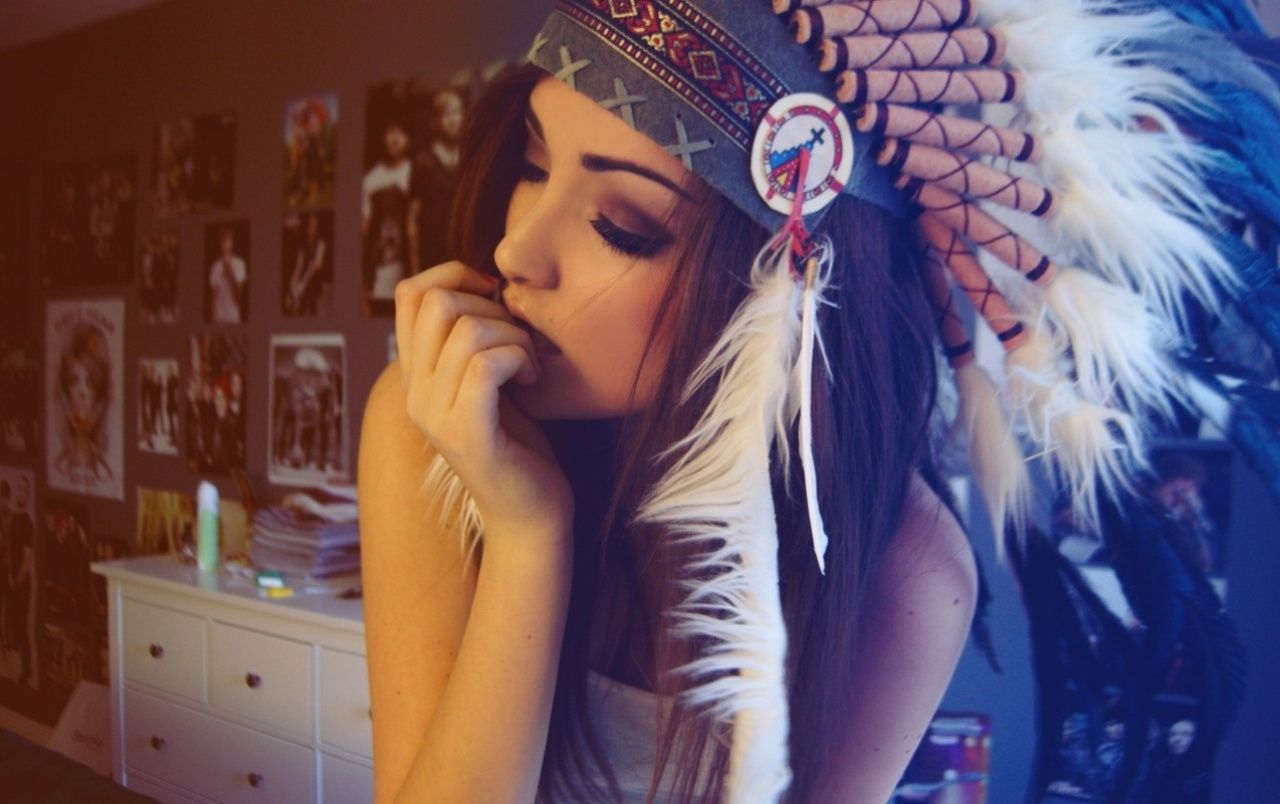 Girl Indian Hat wallpaper. Girl Indian Hat