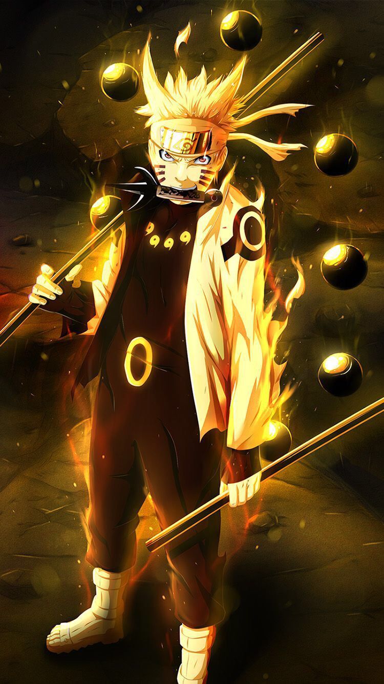 Nine tails chakra mode. Naruto sasuke sakura, Naruto wallpaper iphone, Anime naruto