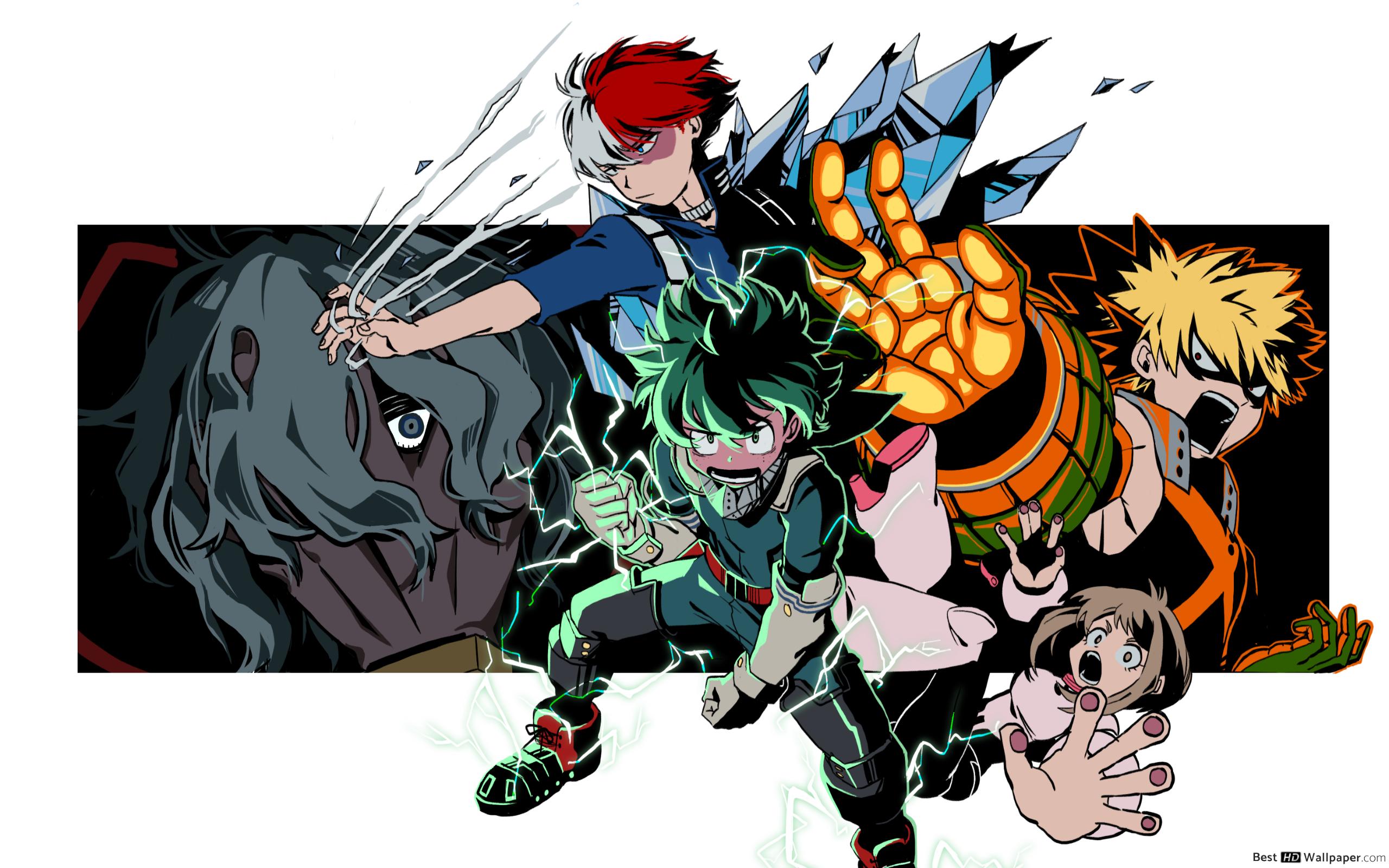 Izuku Midoriya, Shoto Todoroki, Katsuki .besthdwallpaper.com