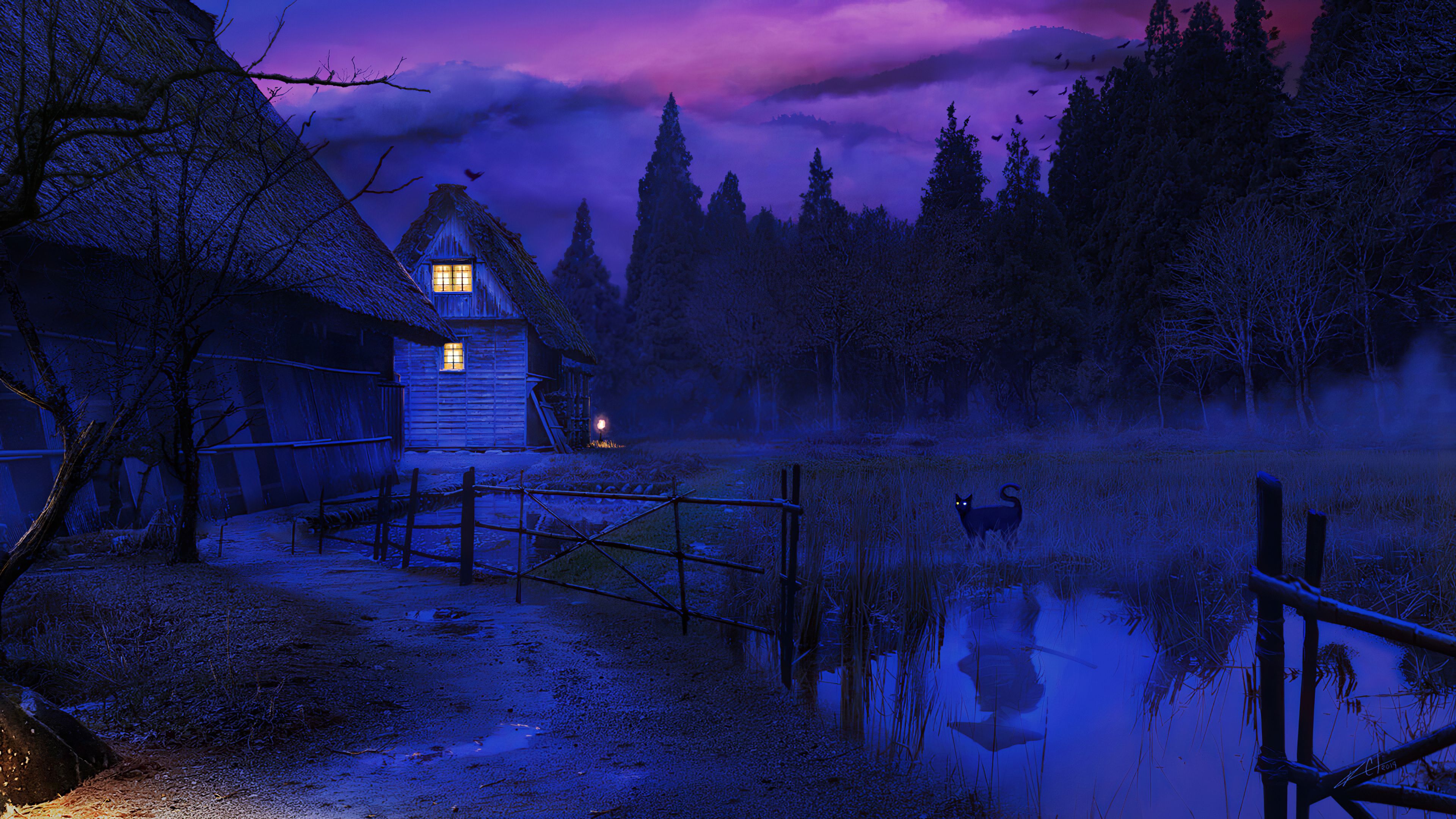A Quite Winter Night 4k, HD Artist, 4k Wallpaper, Image, Background, Photo and Picture