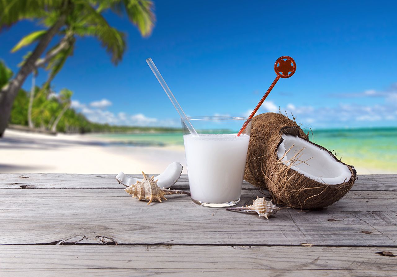 Desktop Wallpaper Beach Coconuts .1zoom.me