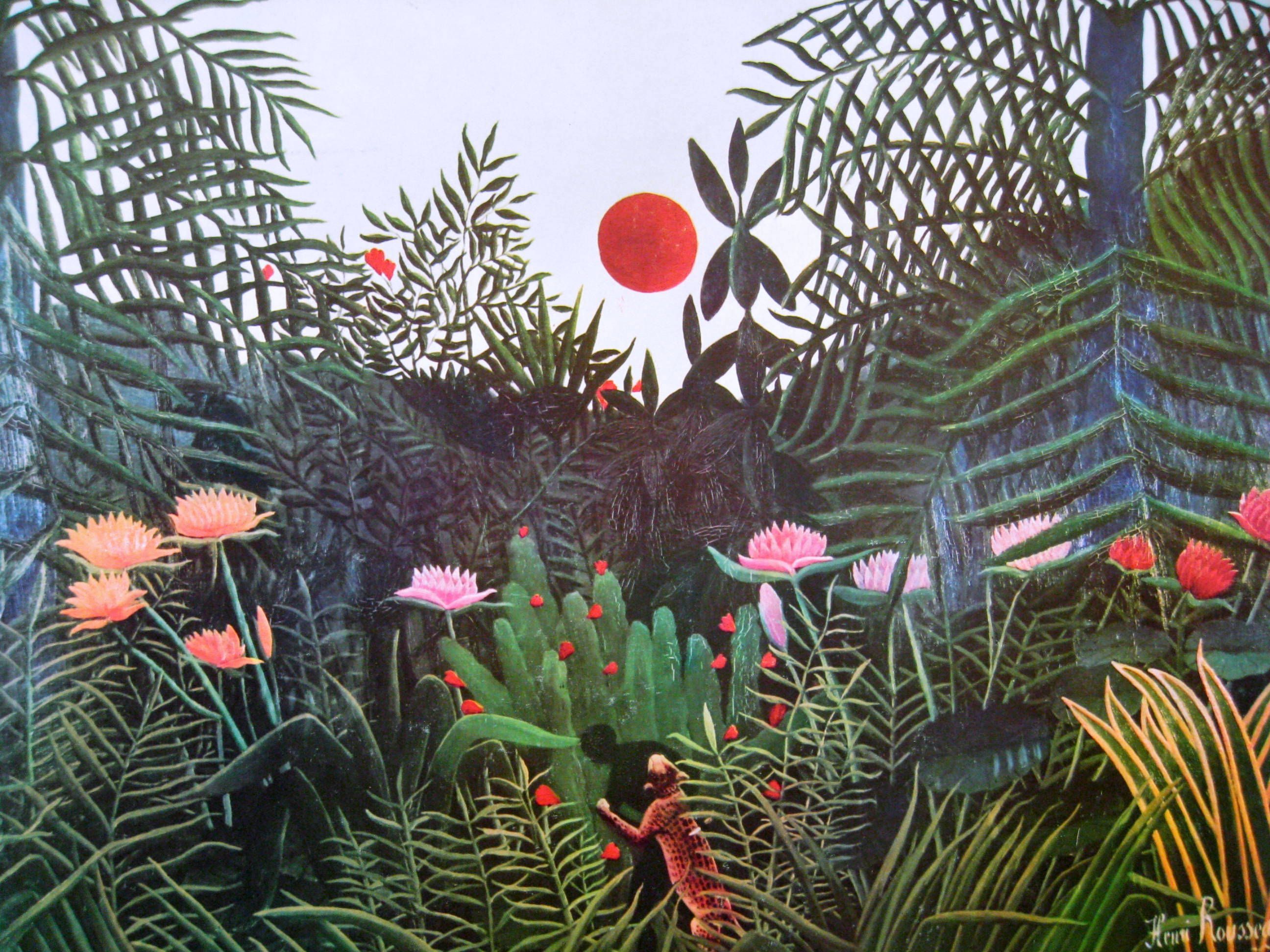 Henri rousseau, Tropical art, Painting.com