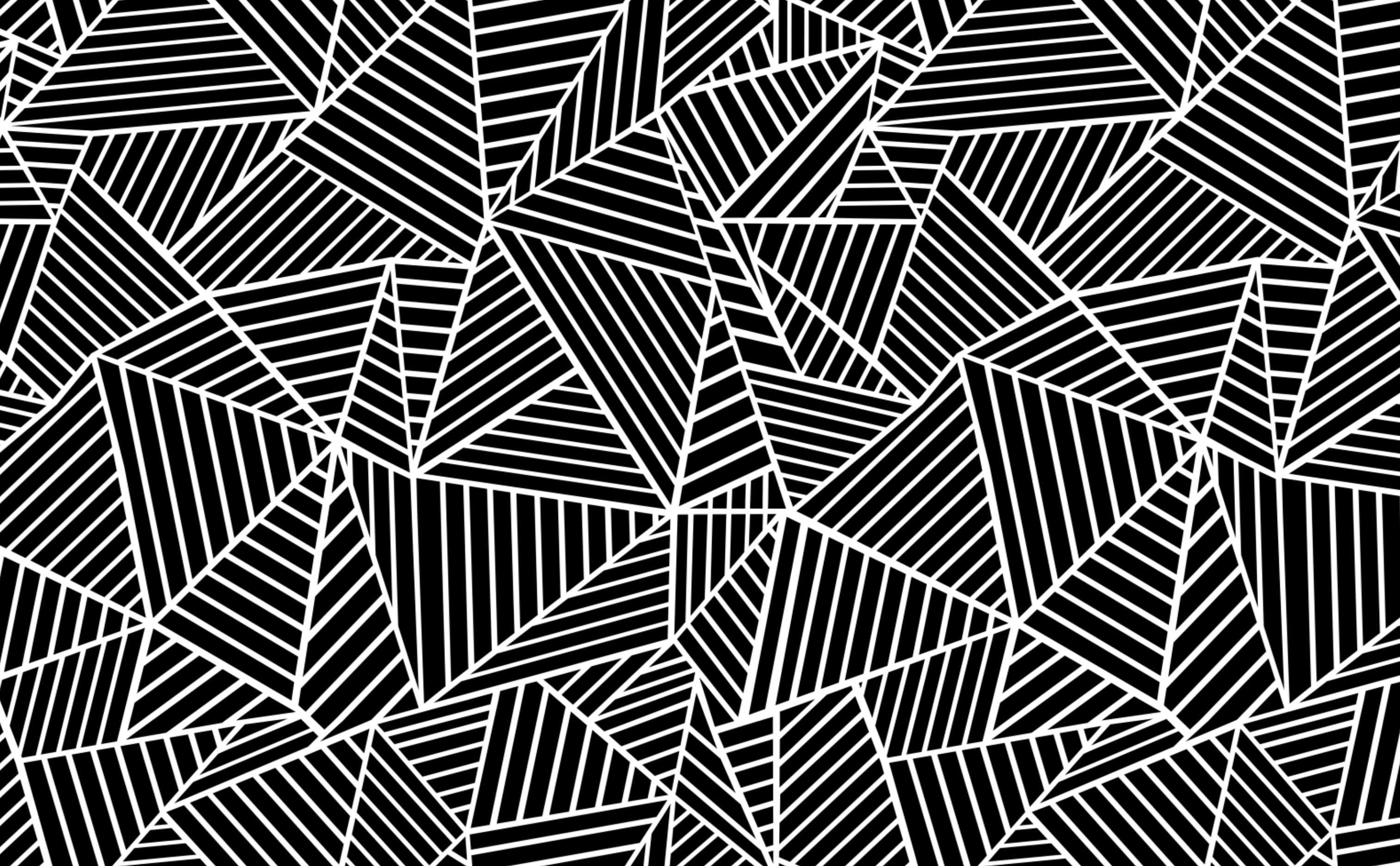 Black Geometric Pattern Wallpaper for Walls