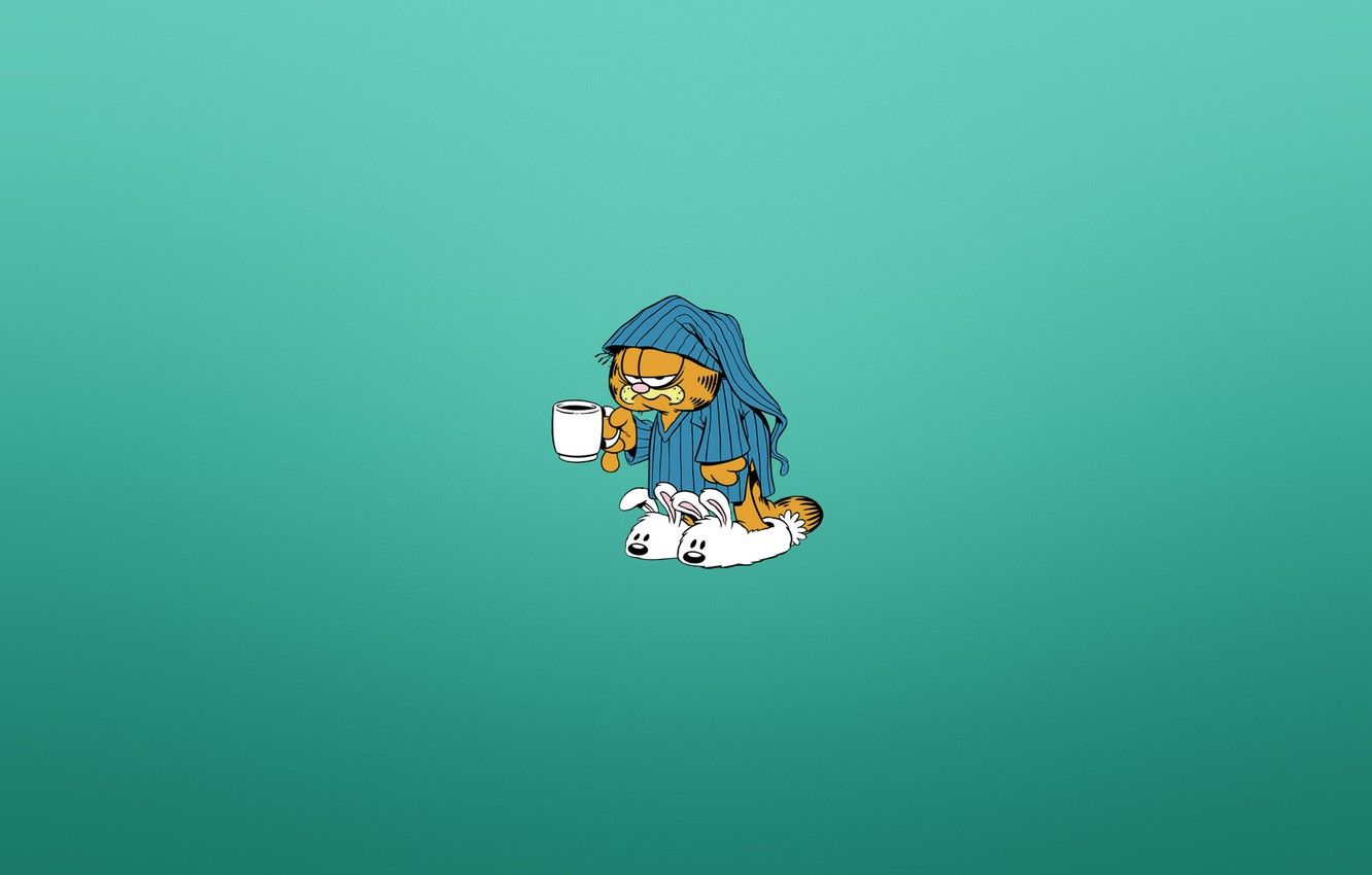 Wallpaper cat, minimalism, morning, mug .goodfon.com
