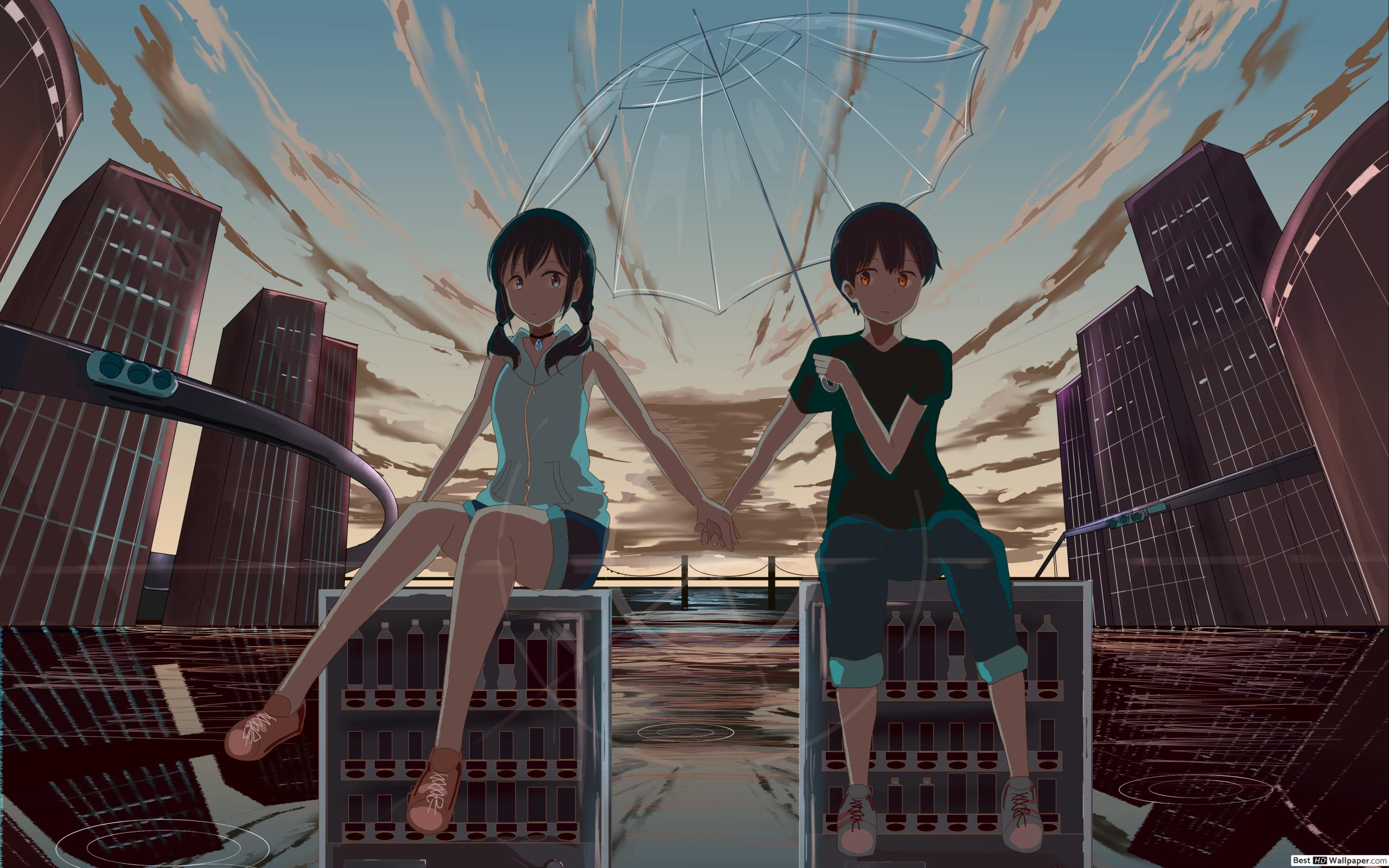 Hina Amano & Hodaka Morishima Wallpaper .besthdwallpaper.com