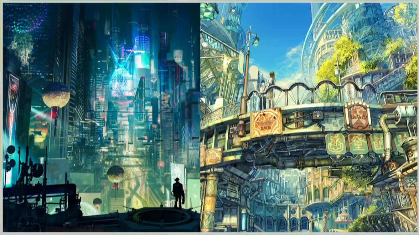 Looking for solarpunk city art for wallpaper background of my