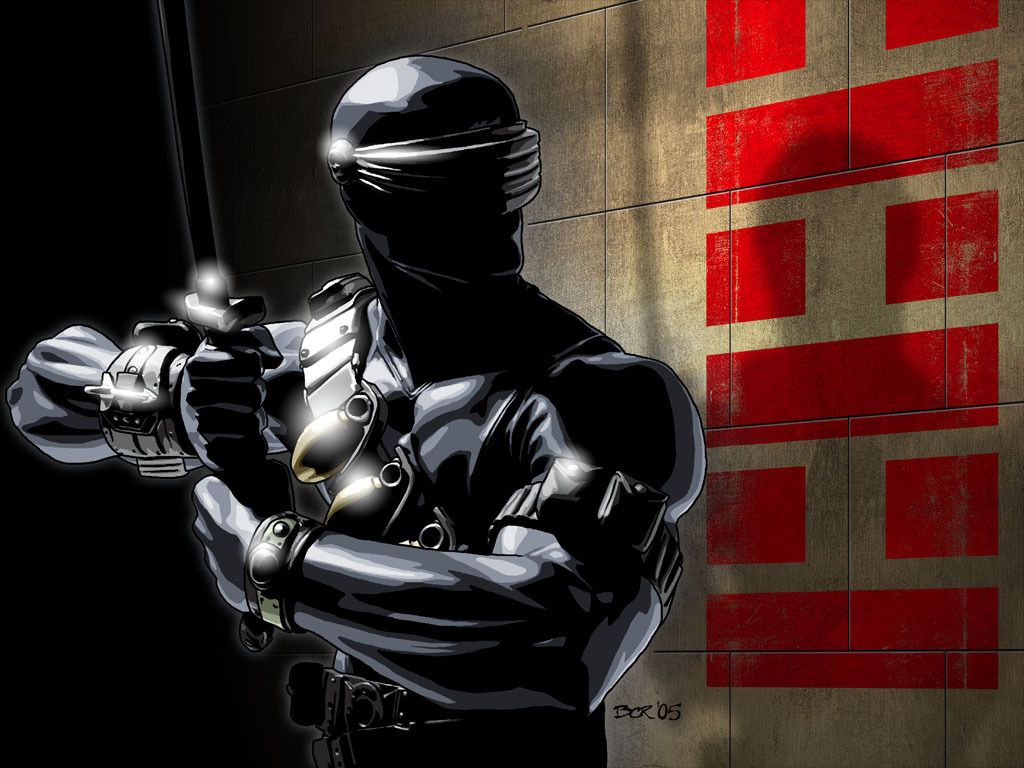 Download Snake Eyes Against Batman Wallpaper