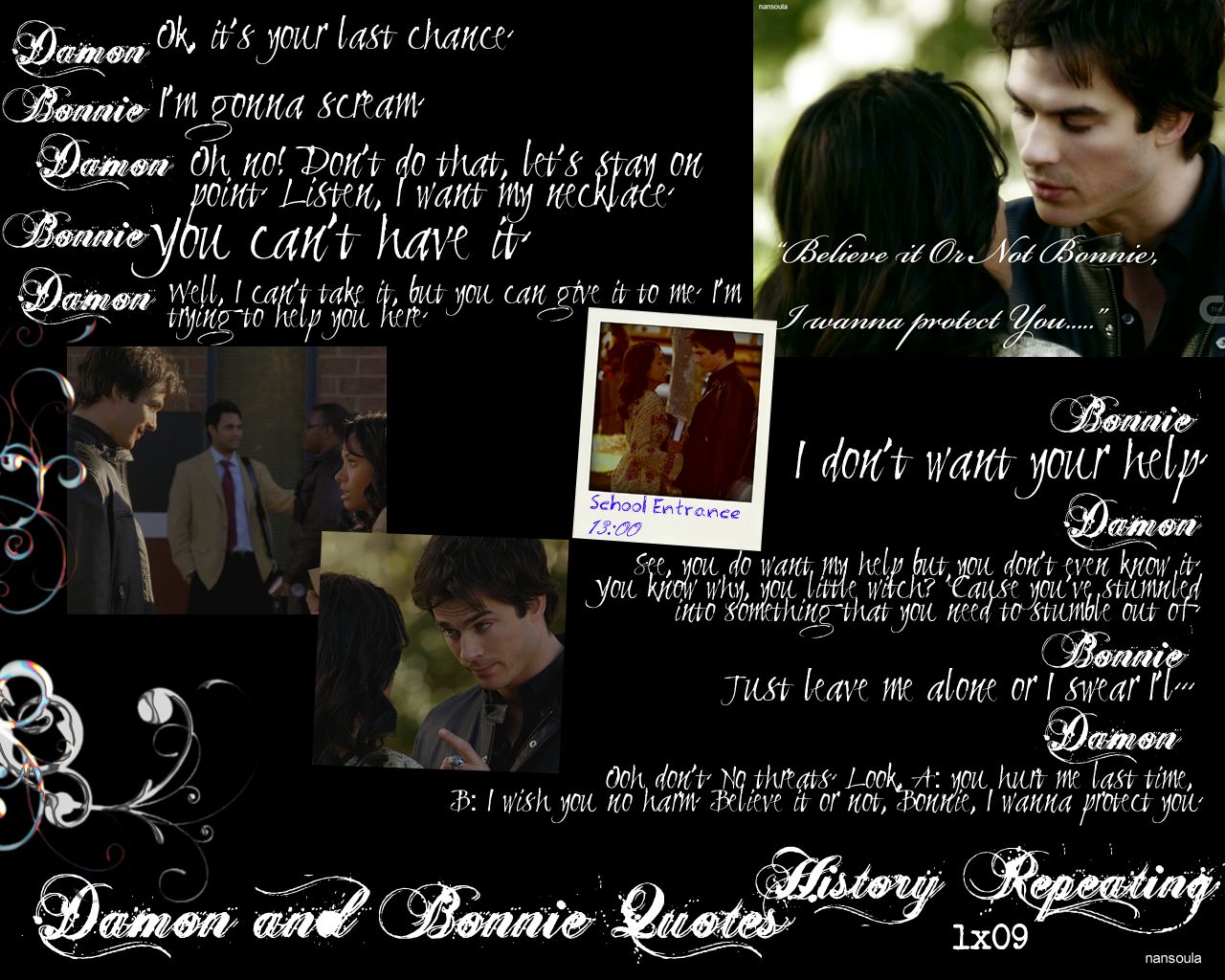 Damon and Bonnie Quotes: Season One .fanpop.com