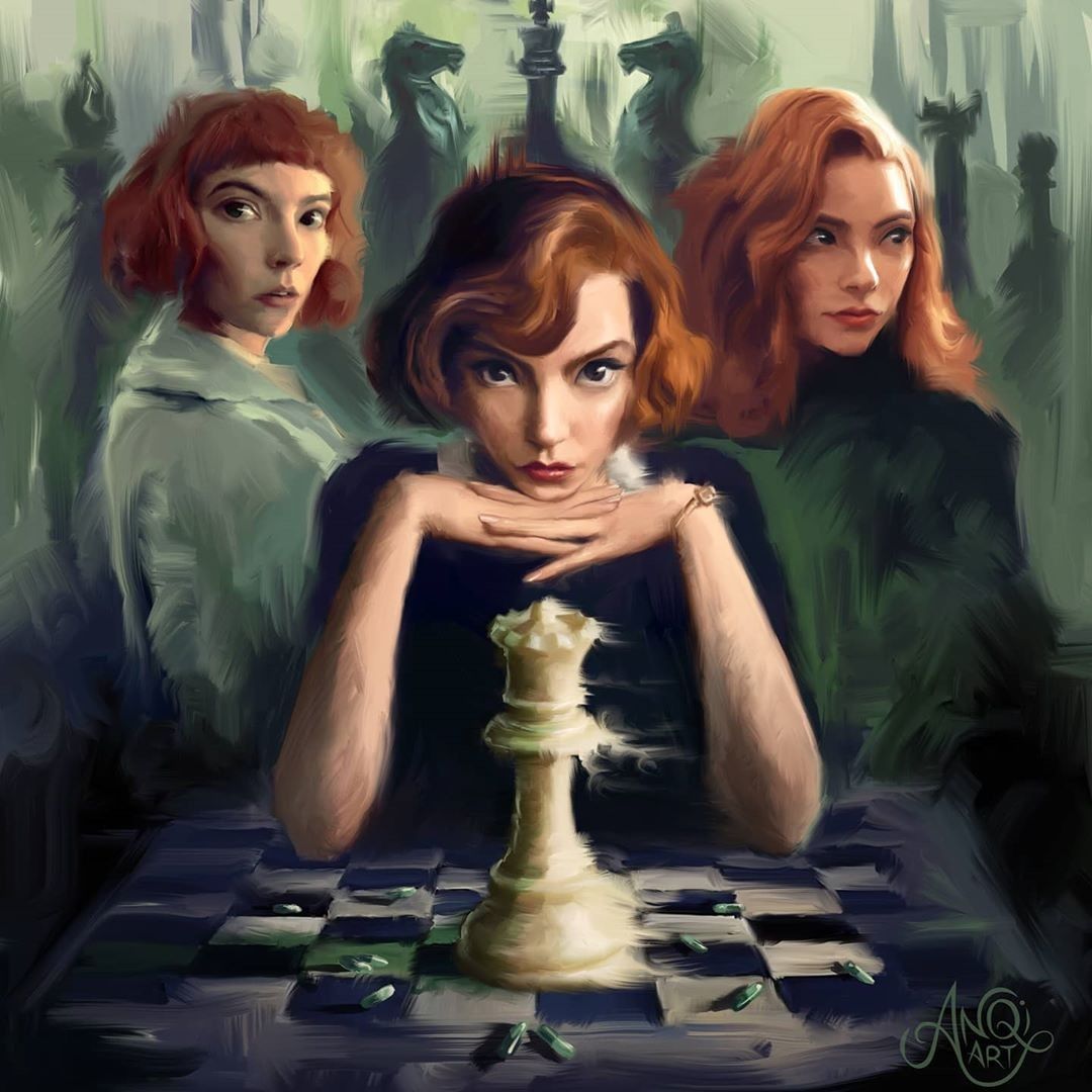 The Queen's Gambit [Original] (1660x3086) : r/Animewallpaper