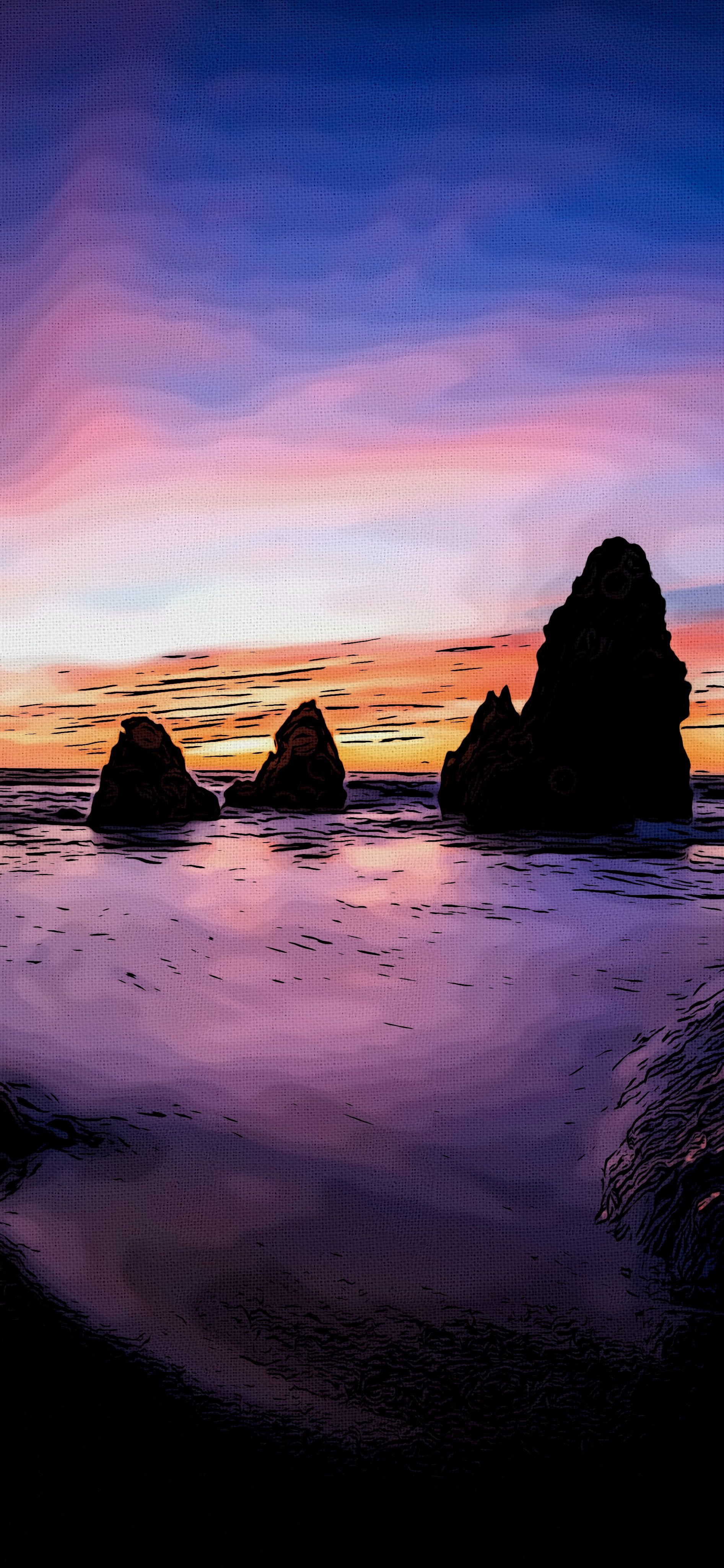 iPhone sunset canvas wallpaperidownloadblog.com