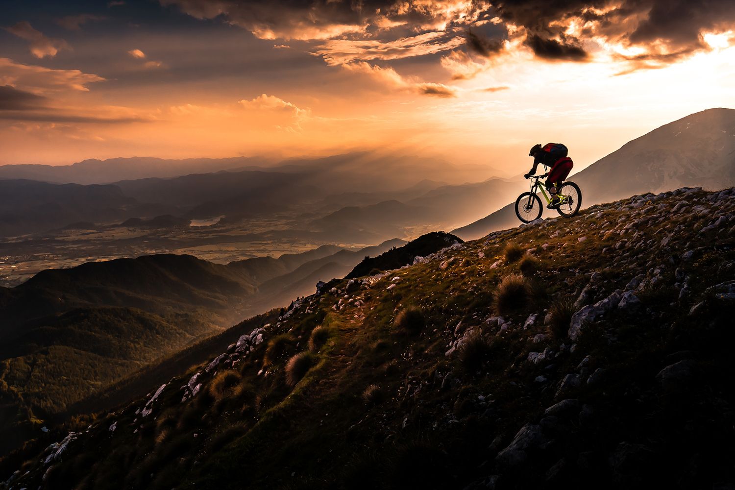 Photo Wallpaper Sunset Ride. Order now!!betterwalls.com