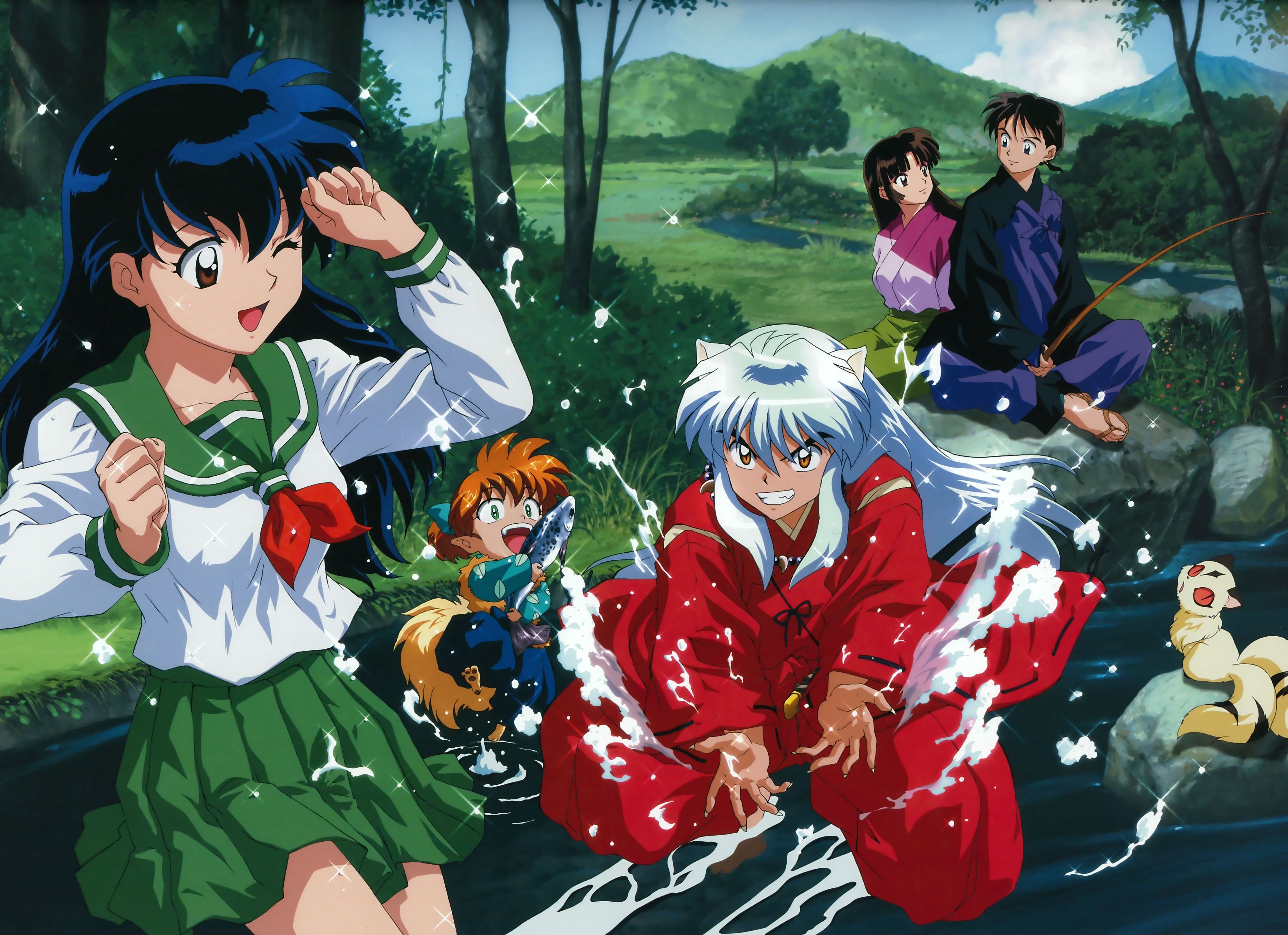 Inuyasha, Kagome, Shippo, Kirara, Sango .nz