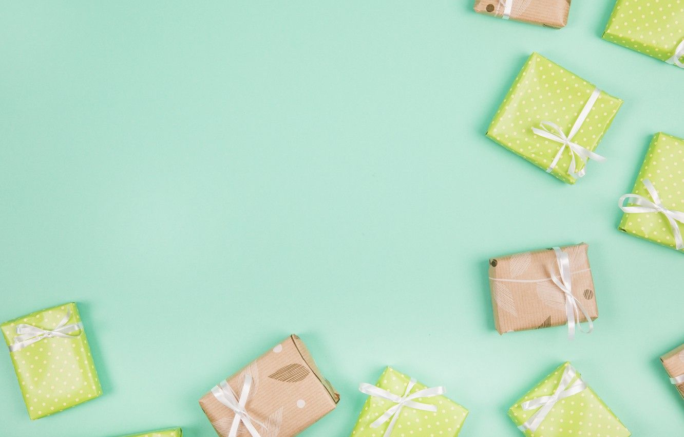 Wallpaper tape, gifts, Paper, Green .goodfon.com
