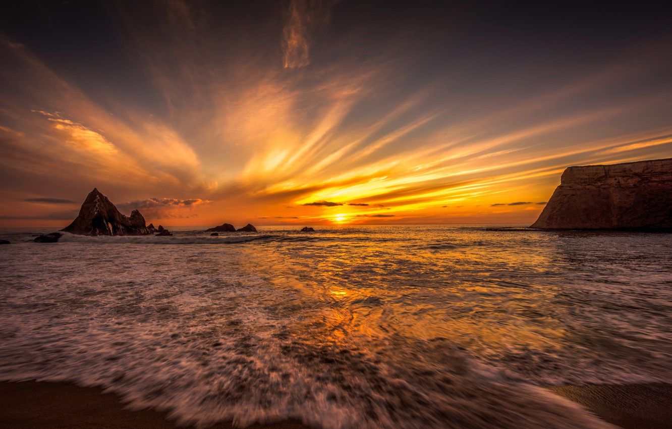 Pacific Coast California Beach Sunset .teahub.io