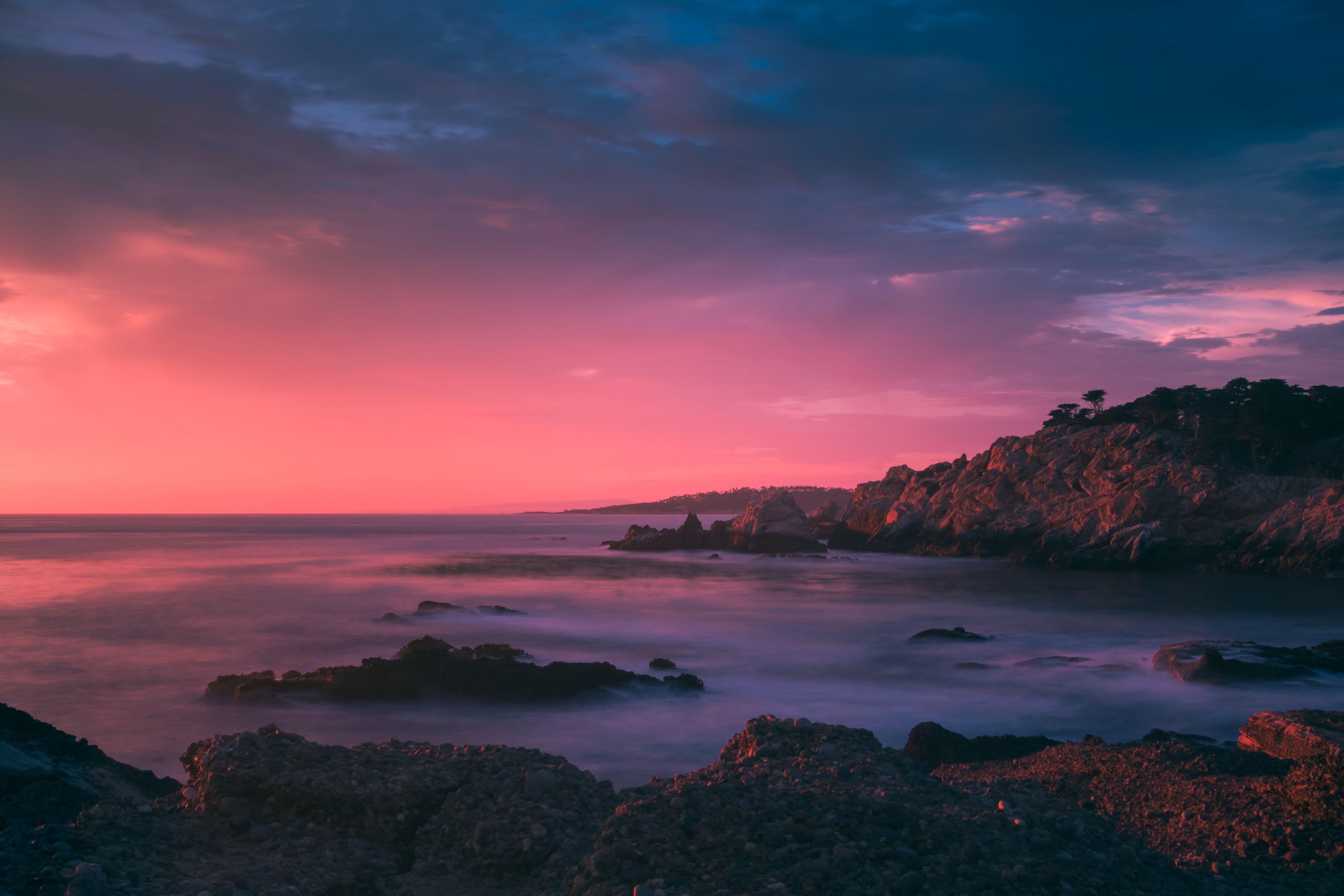 Blue and pink ocean sunset over Point Lobosimwaytoobusy.com