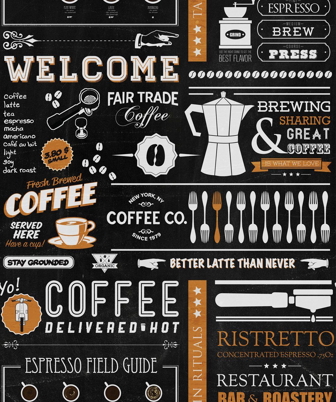 Yo Coffee Wallpaper, Cafe or Brekky .miltonandking.com · In stock
