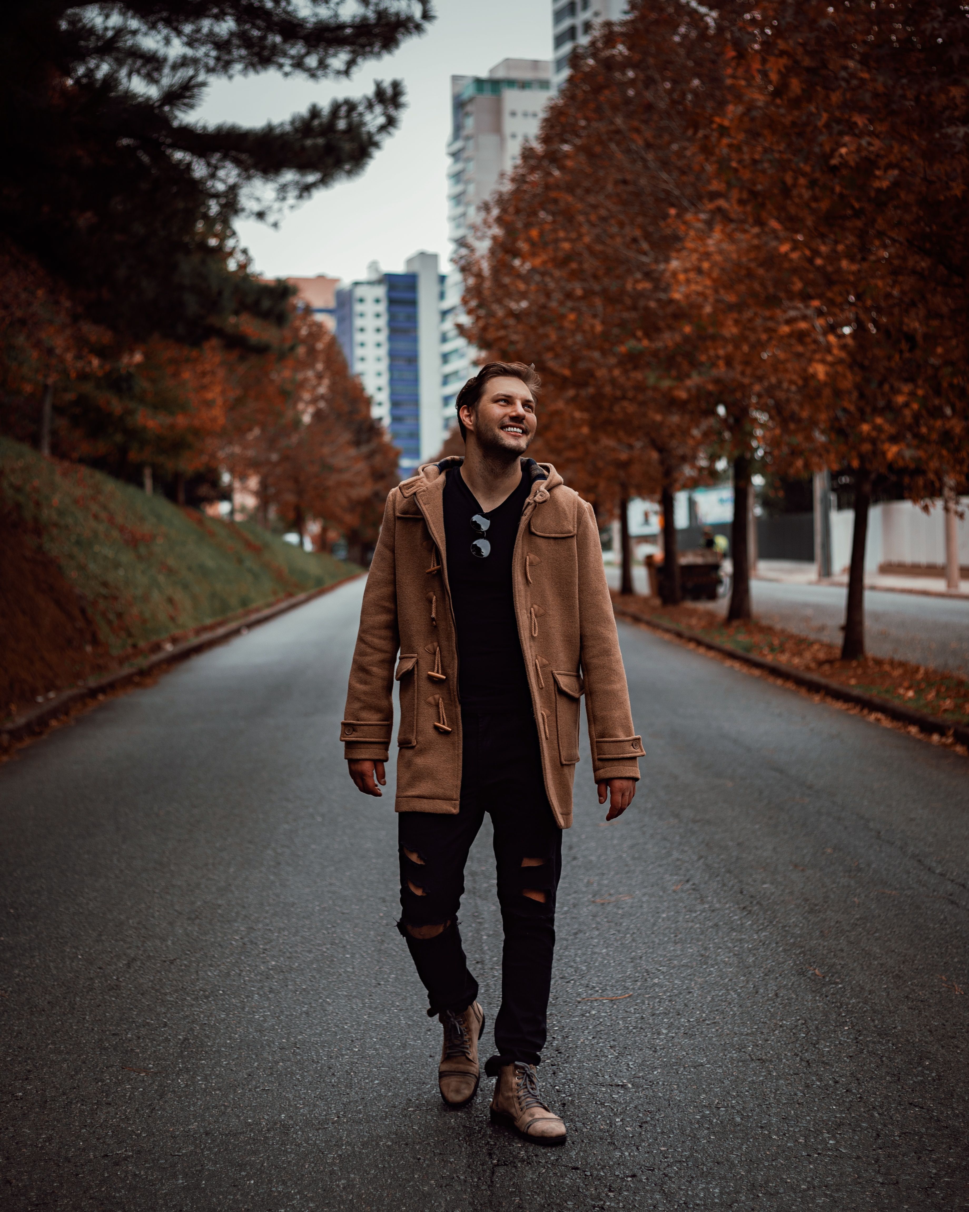 Smiling Man Walking Alone on Pathway .pexels.com