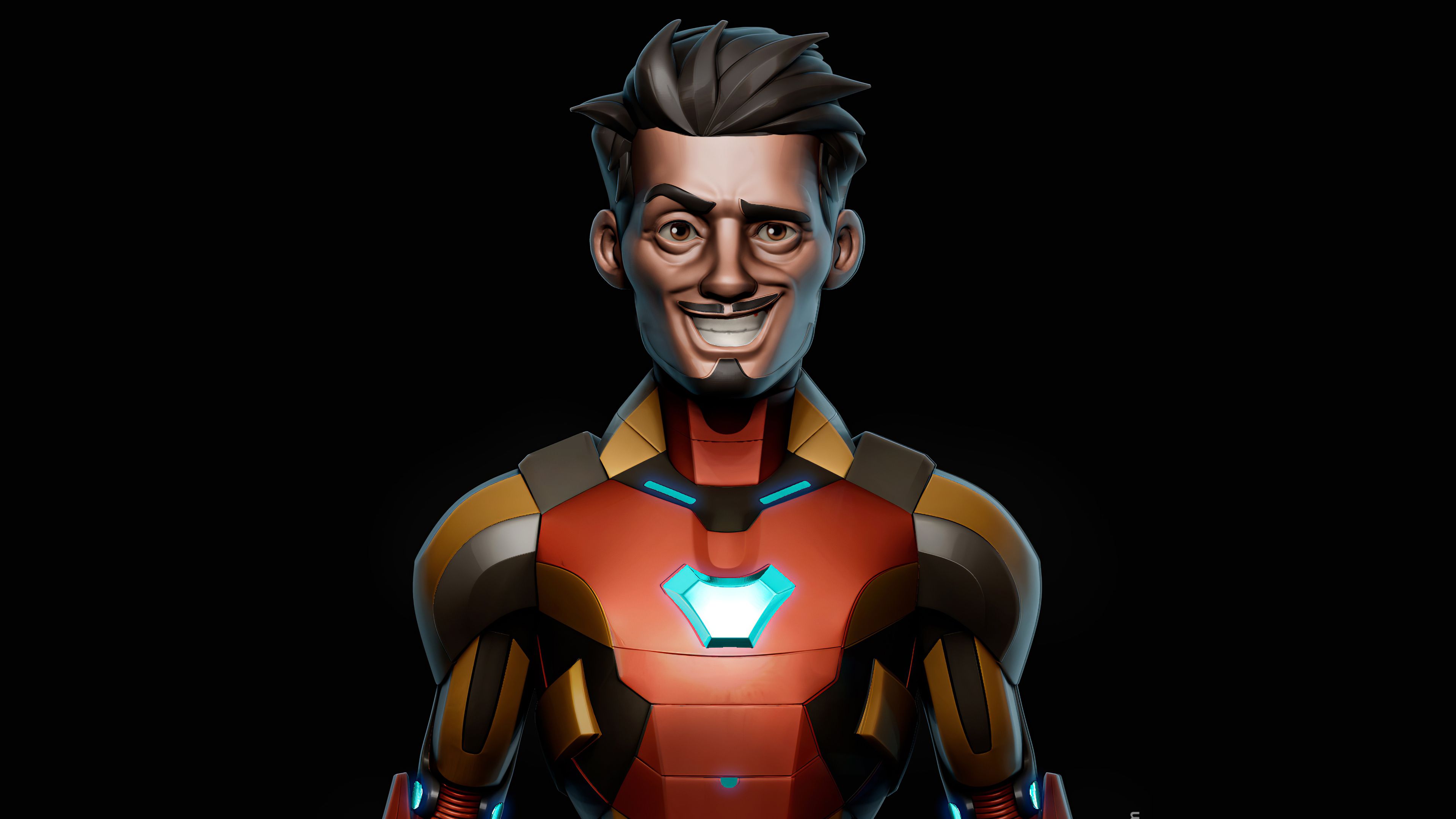 Iron Man smiling Fanart Wallpaper 4k .xtrafondos.com